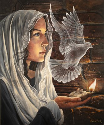 Oil Lamp Burning - Debbie Clark