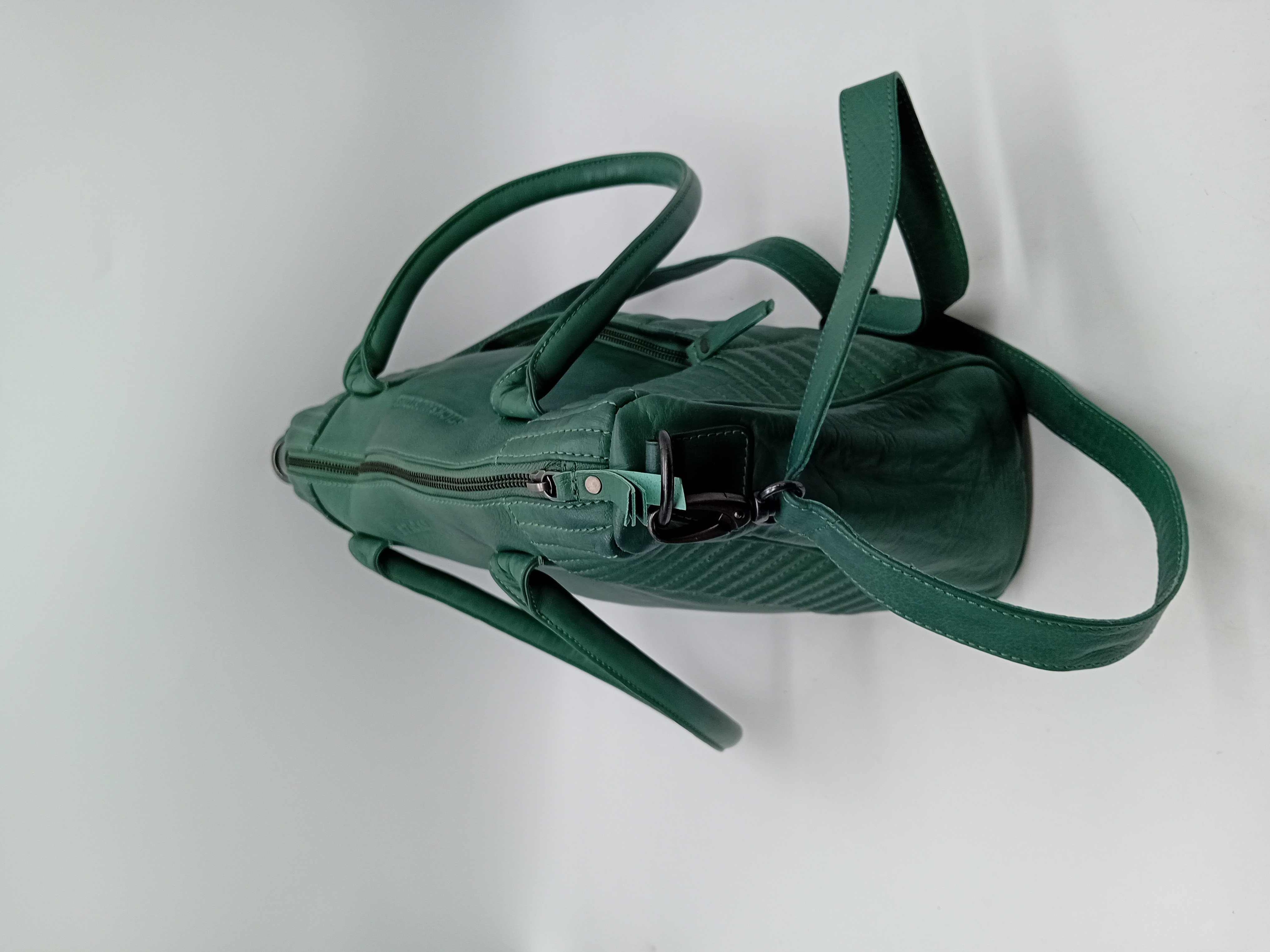 Sac A Main En Cuir Vert Sticks And Stones