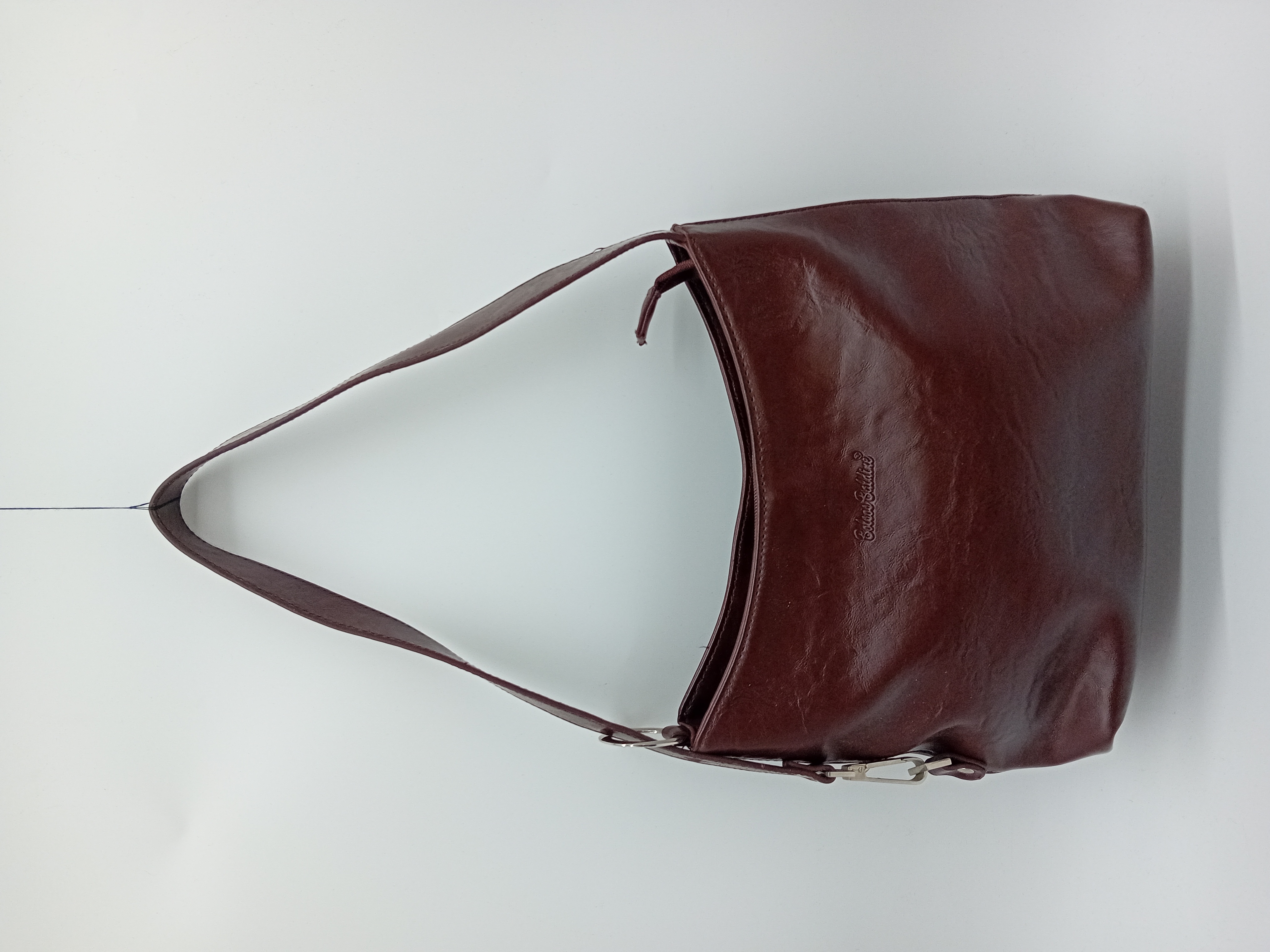 Sac À Main Vintage Bordeaux En Cuir Balini Baldini
