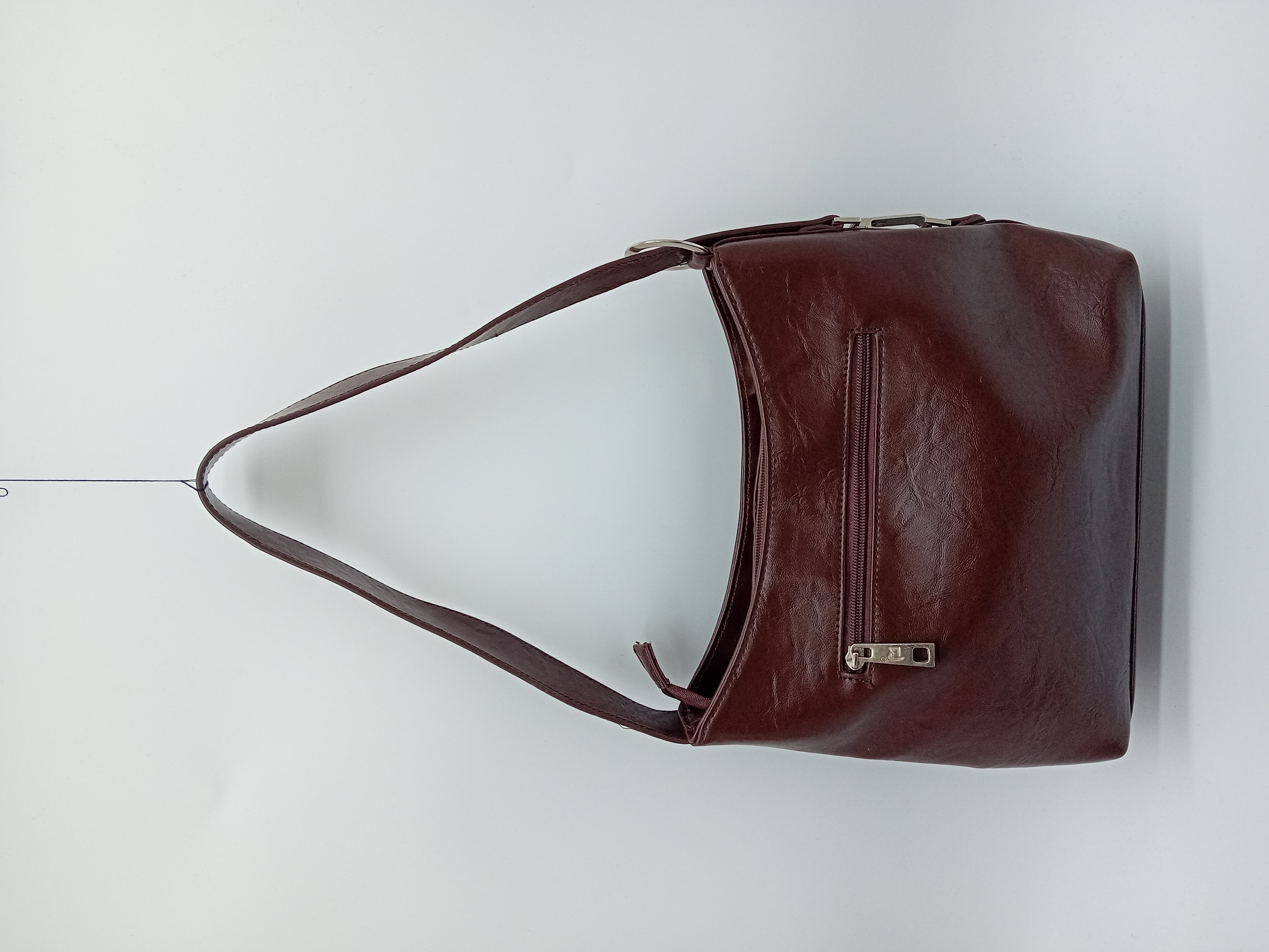Sac À Main Vintage Bordeaux En Cuir Balini Baldini