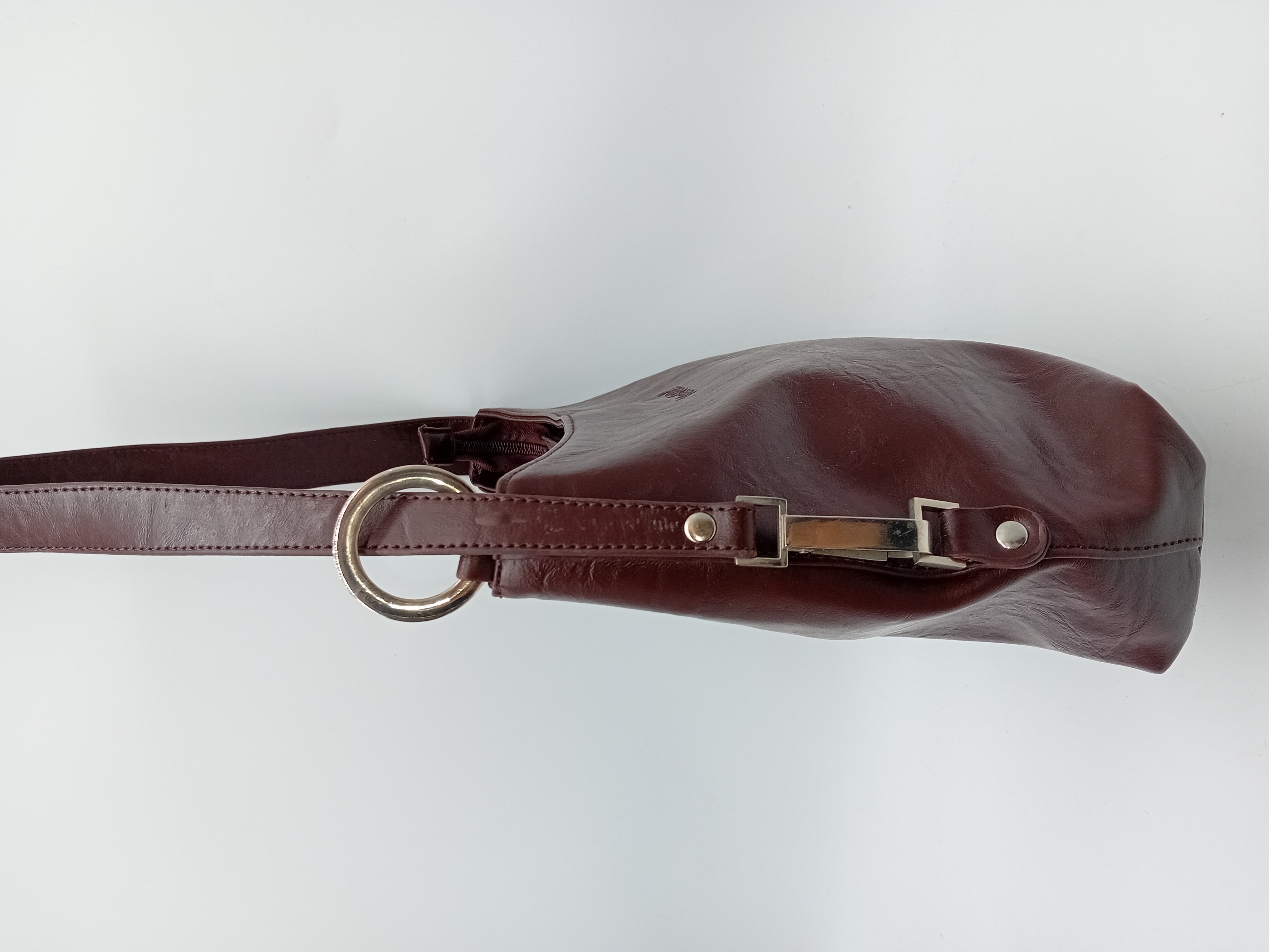Sac À Main Vintage Bordeaux En Cuir Balini Baldini