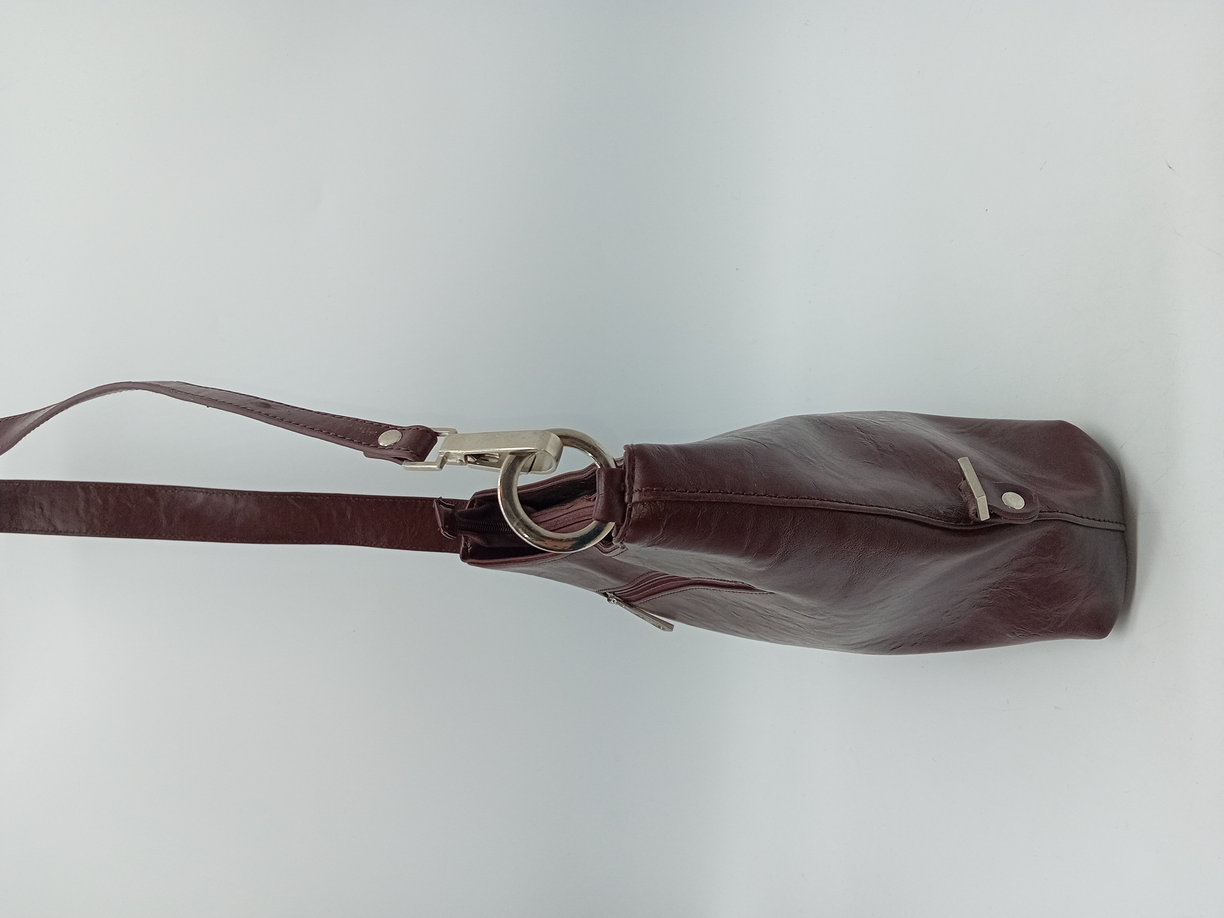 Sac À Main Vintage Bordeaux En Cuir Balini Baldini