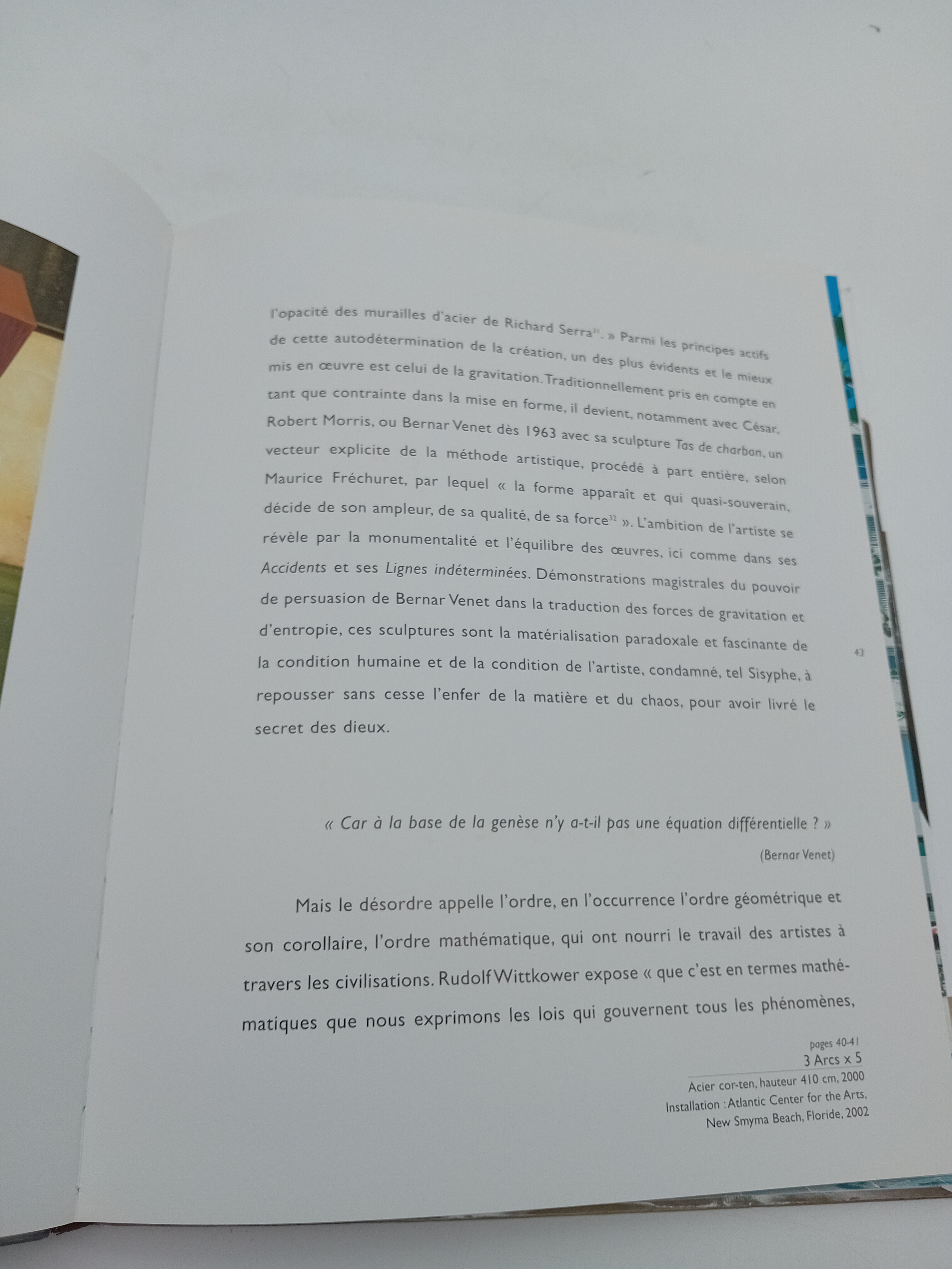 Livre D Art Bernar Venet Somogy Editions D Art (BL914)