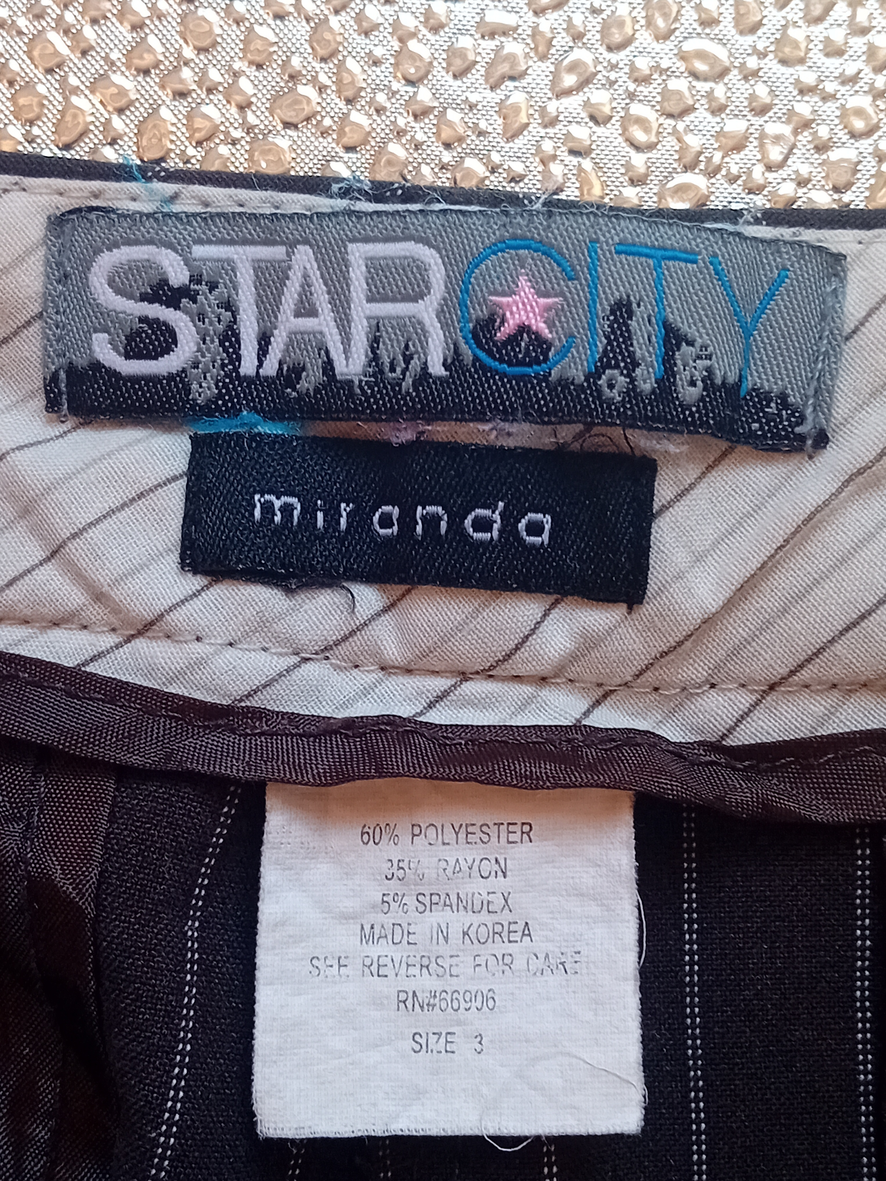 Pantalon Tailleur Fines Rayures Star City S