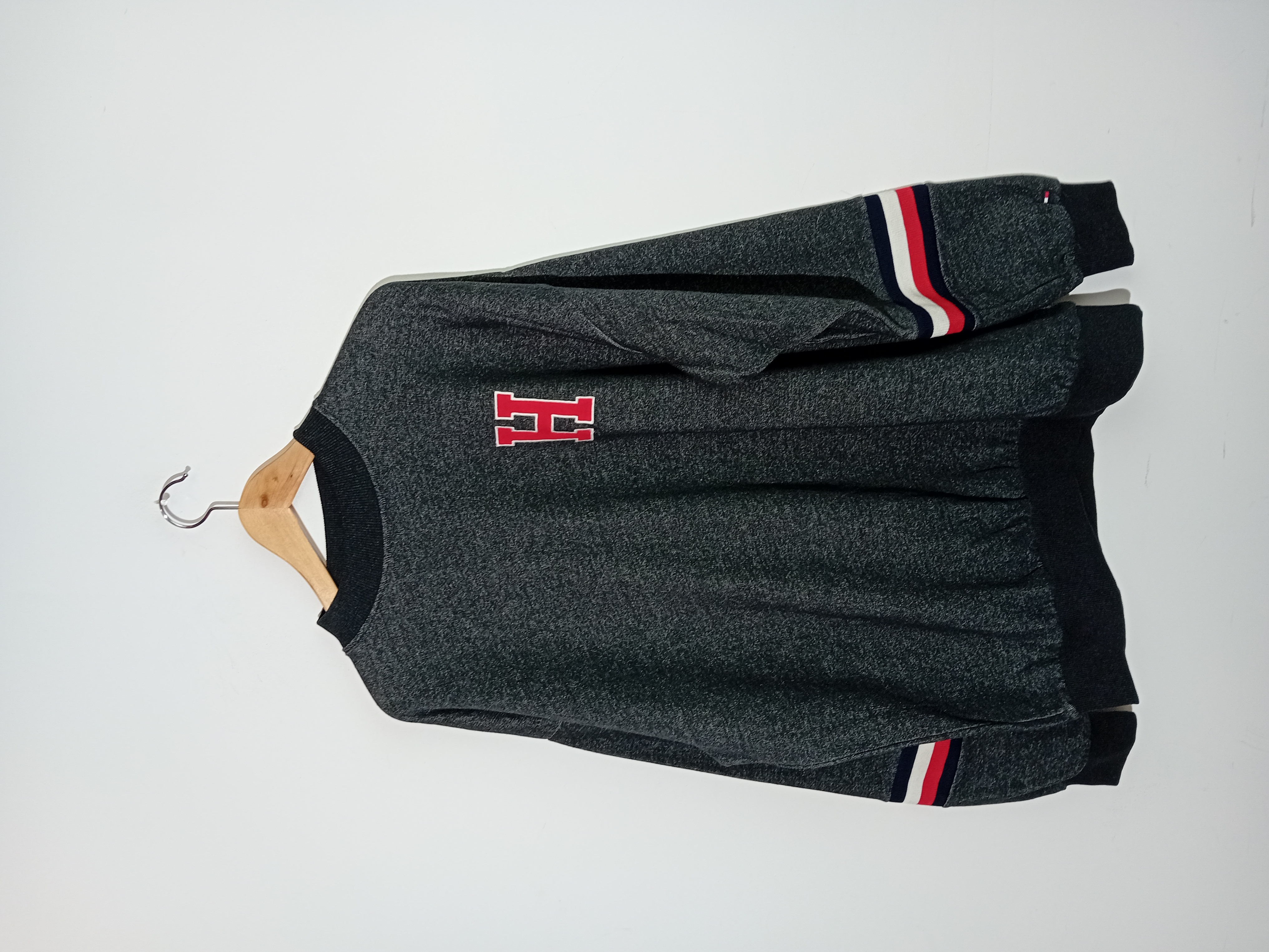 Sweat gris chiné Tommy Hilfiger