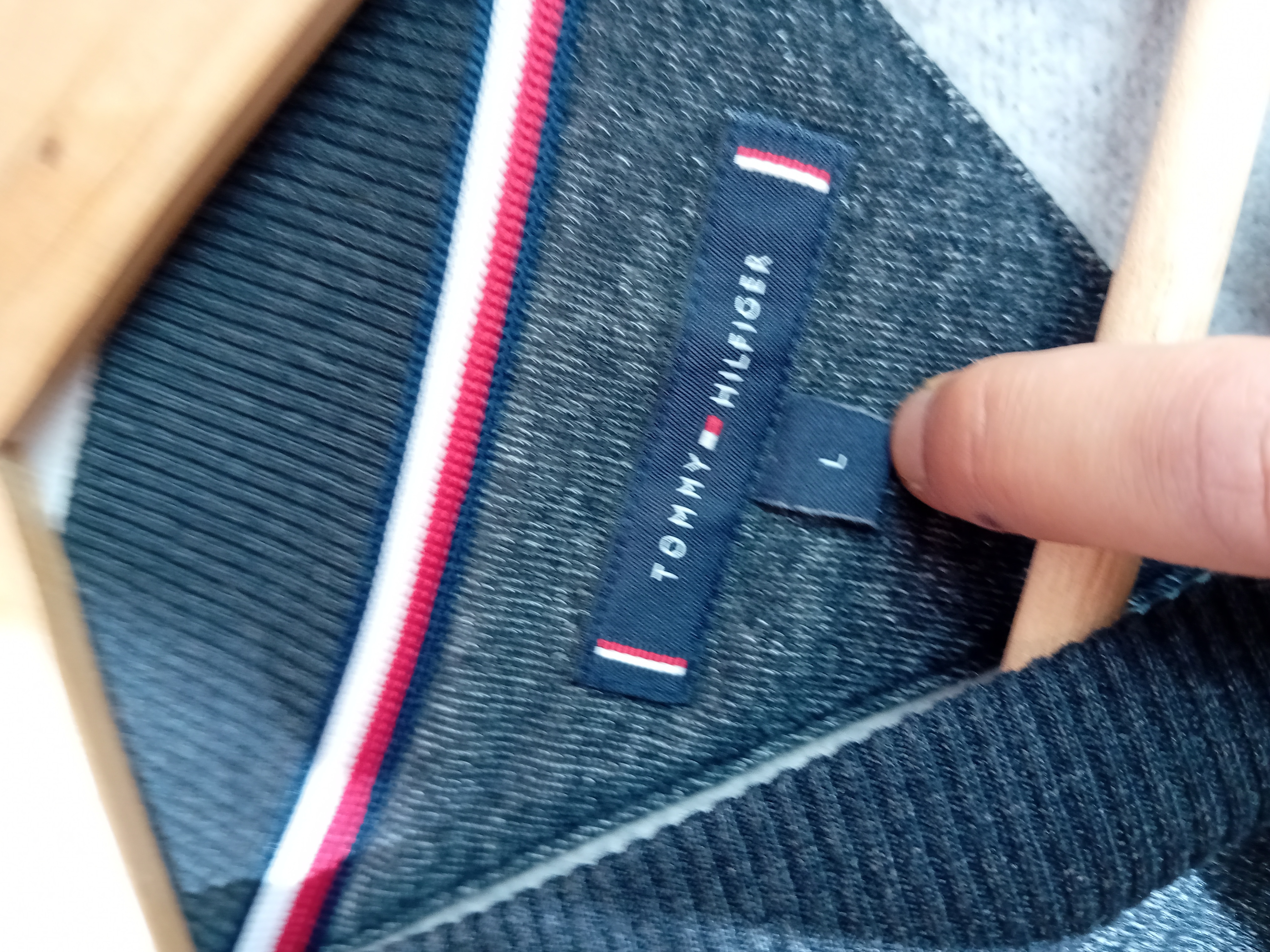 Sweat gris chiné Tommy Hilfiger