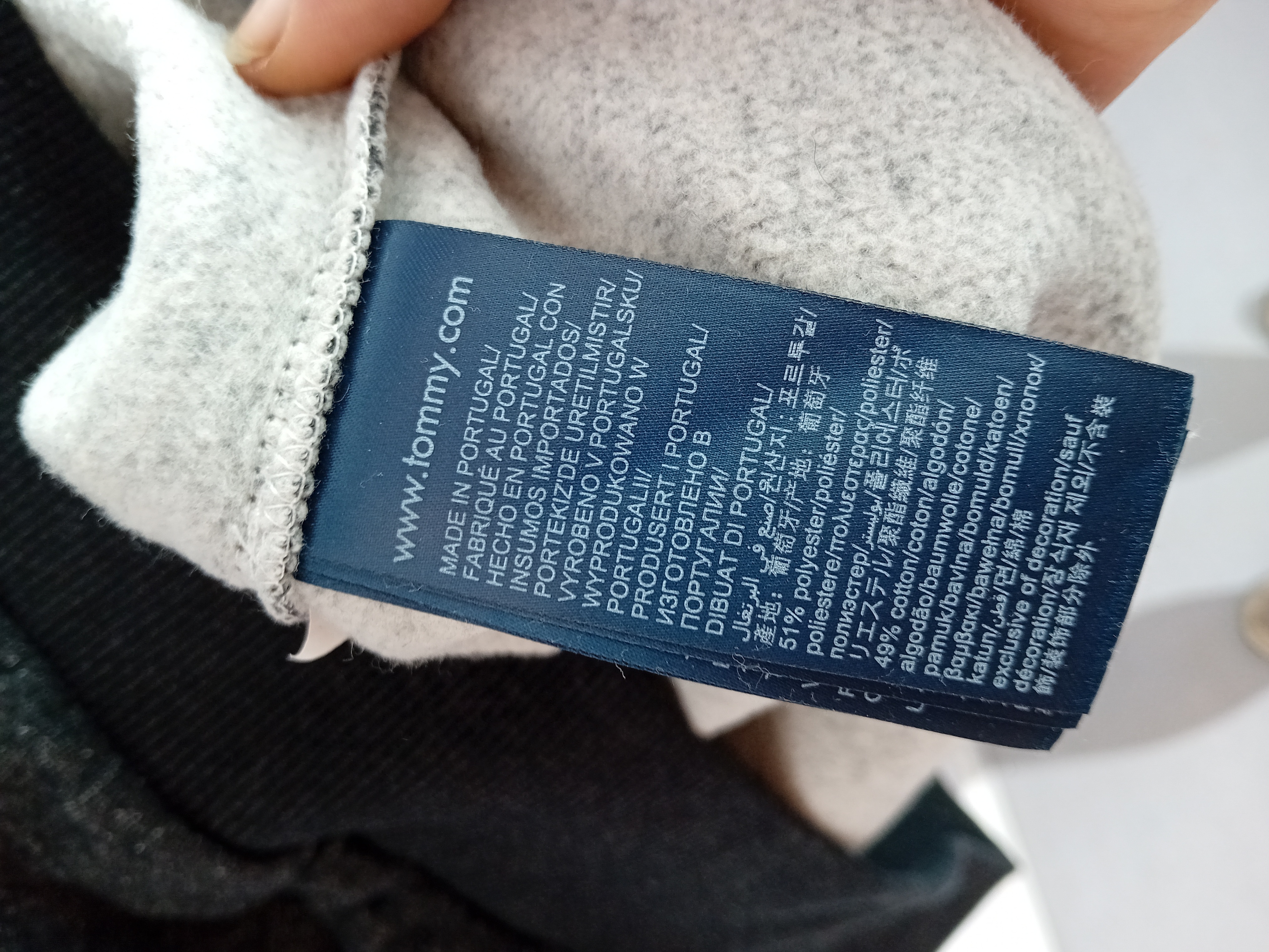 Sweat gris chiné Tommy Hilfiger