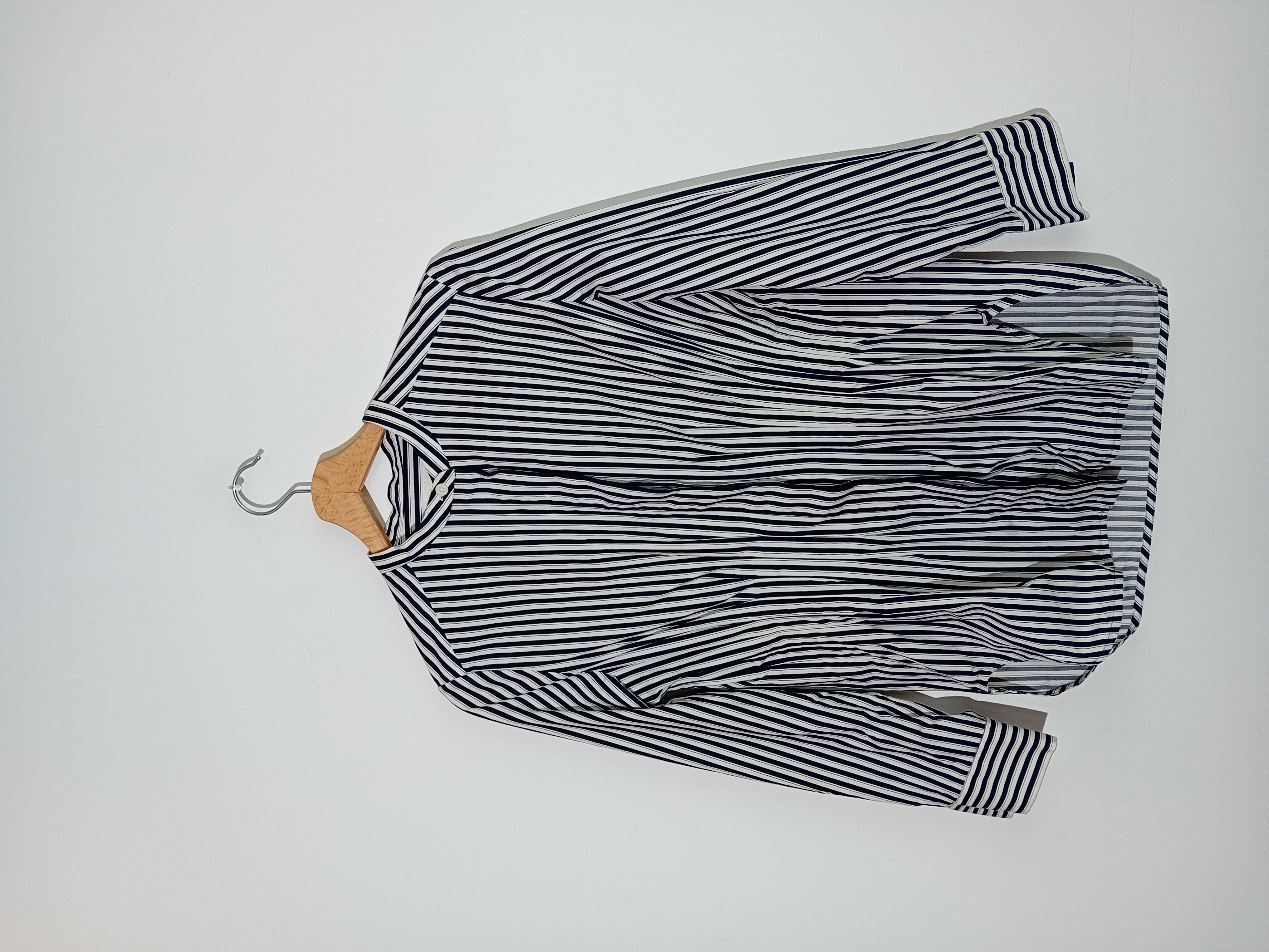 Chemise ceintrée rayée bleu marine et blanc COS