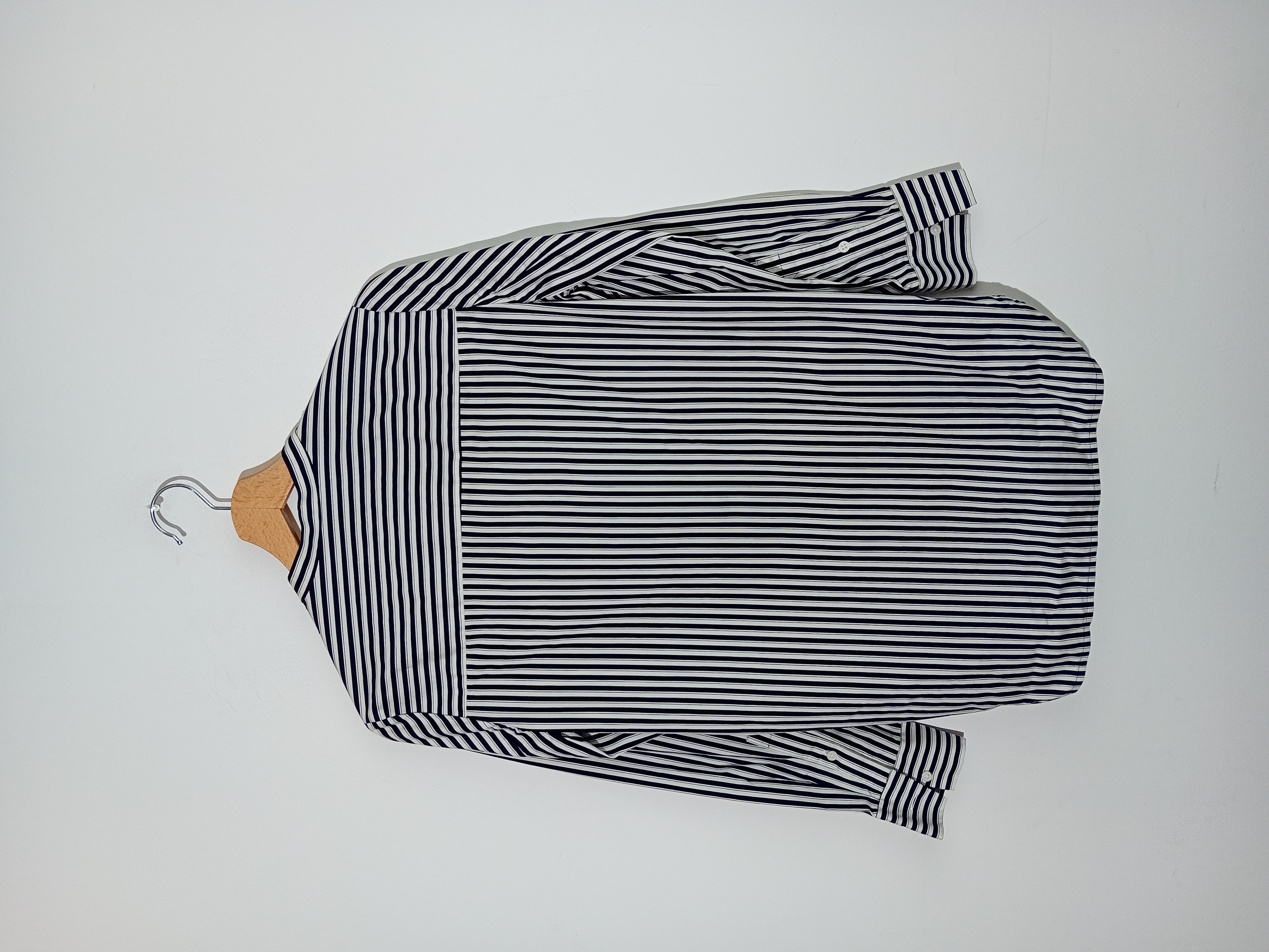 Chemise ceintrée rayée bleu marine et blanc COS