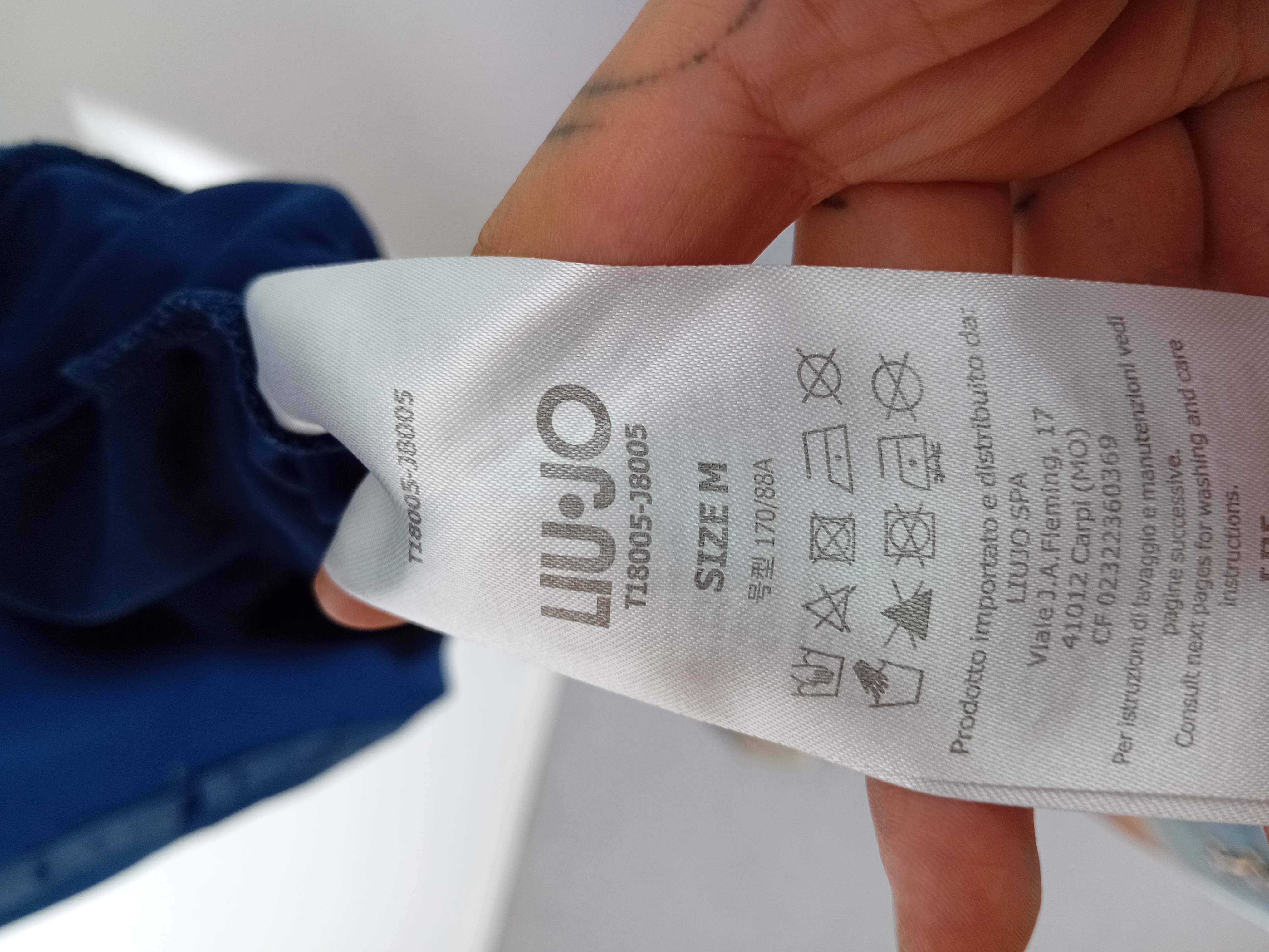 Robe courte bleue marine à paillettes Liu Jo