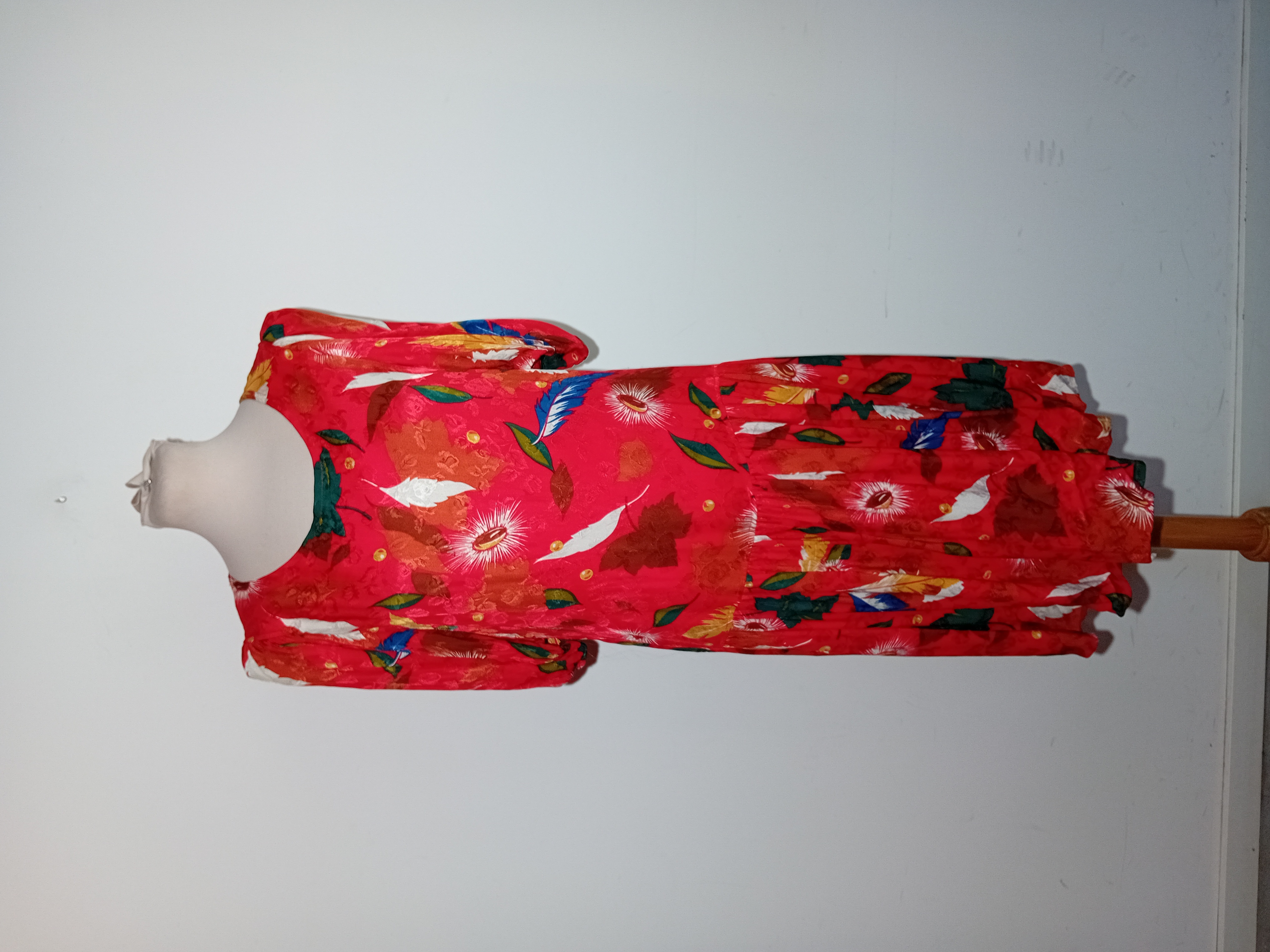 Robe Vintage Rouge Impression Paris