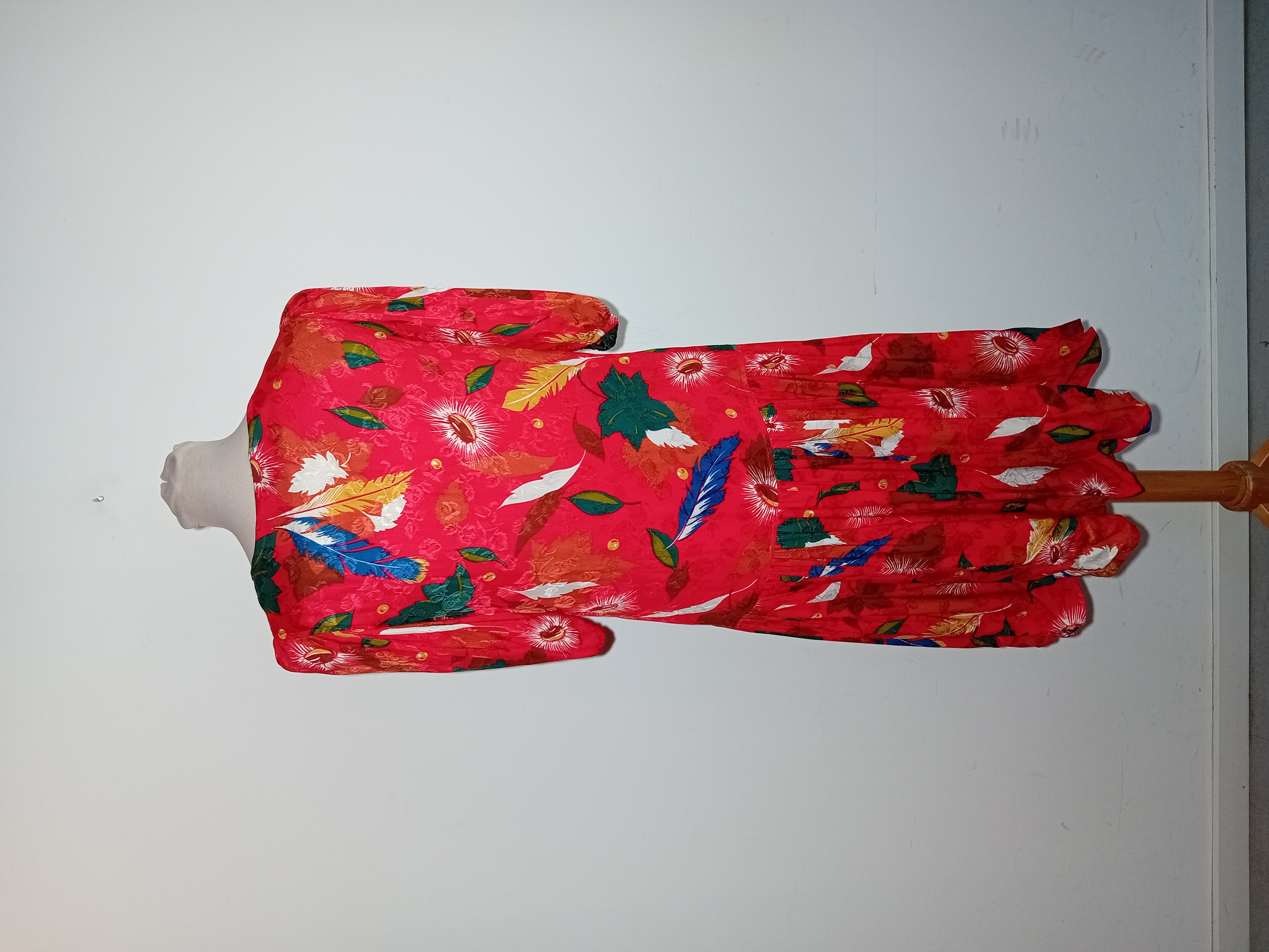 Robe Vintage Rouge Impression Paris