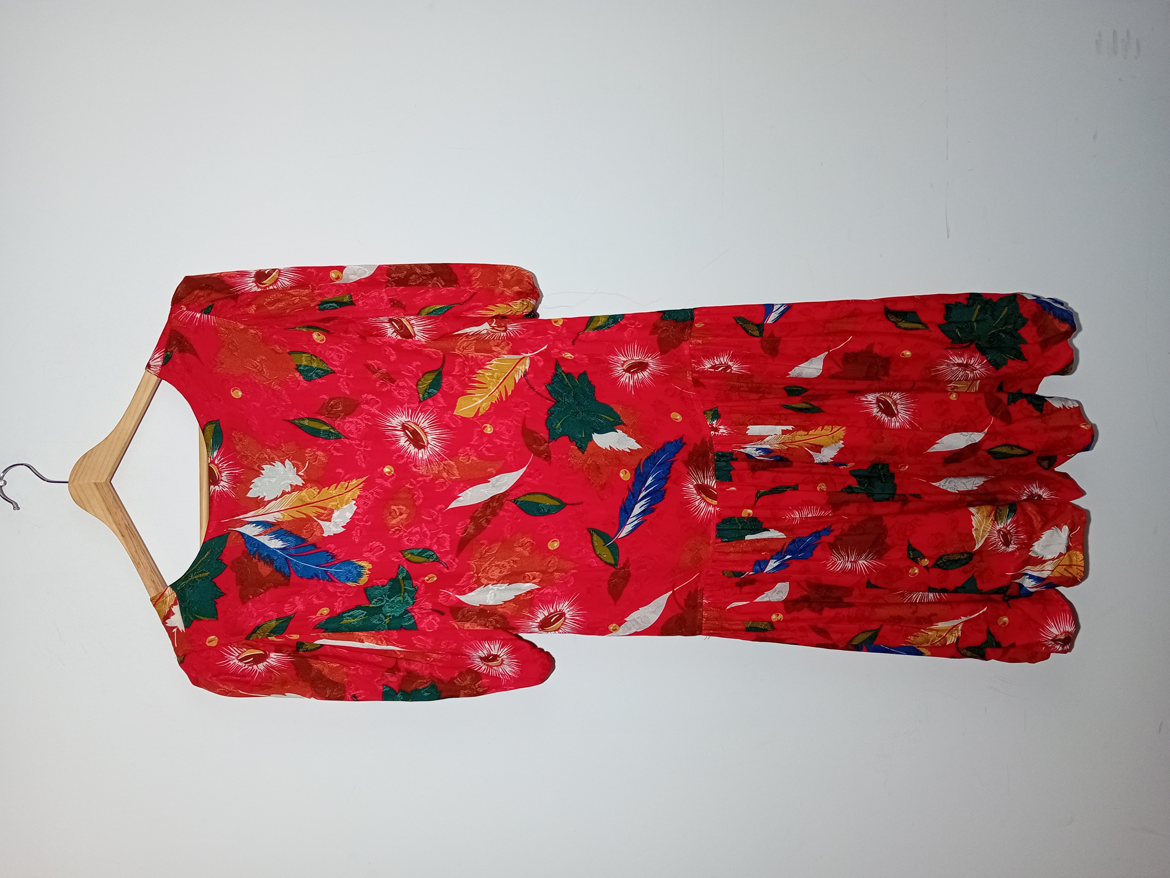 Robe Vintage Rouge Impression Paris