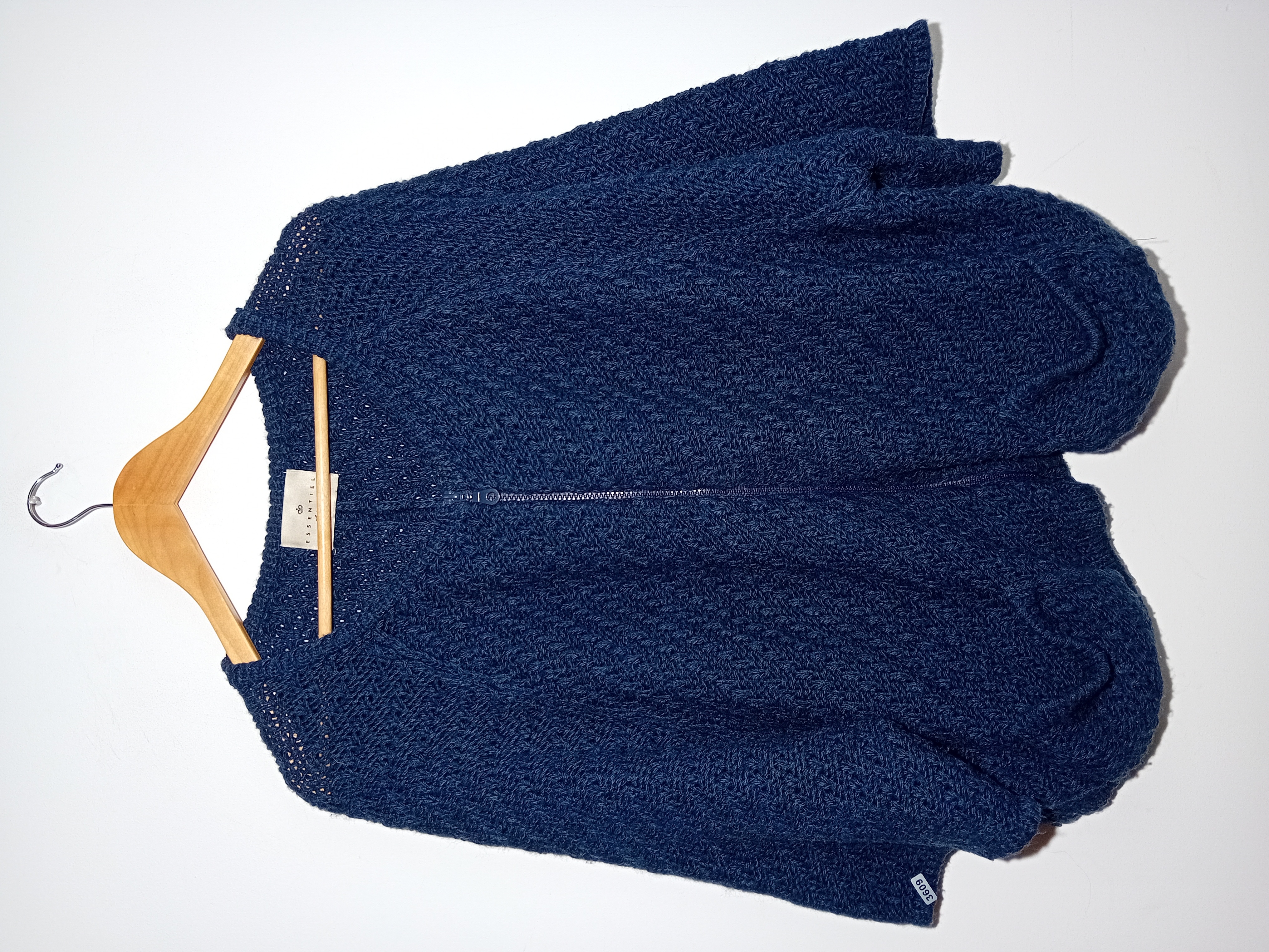 Gilet Zippé Maille Bleu Marine Essentiel Antwerp