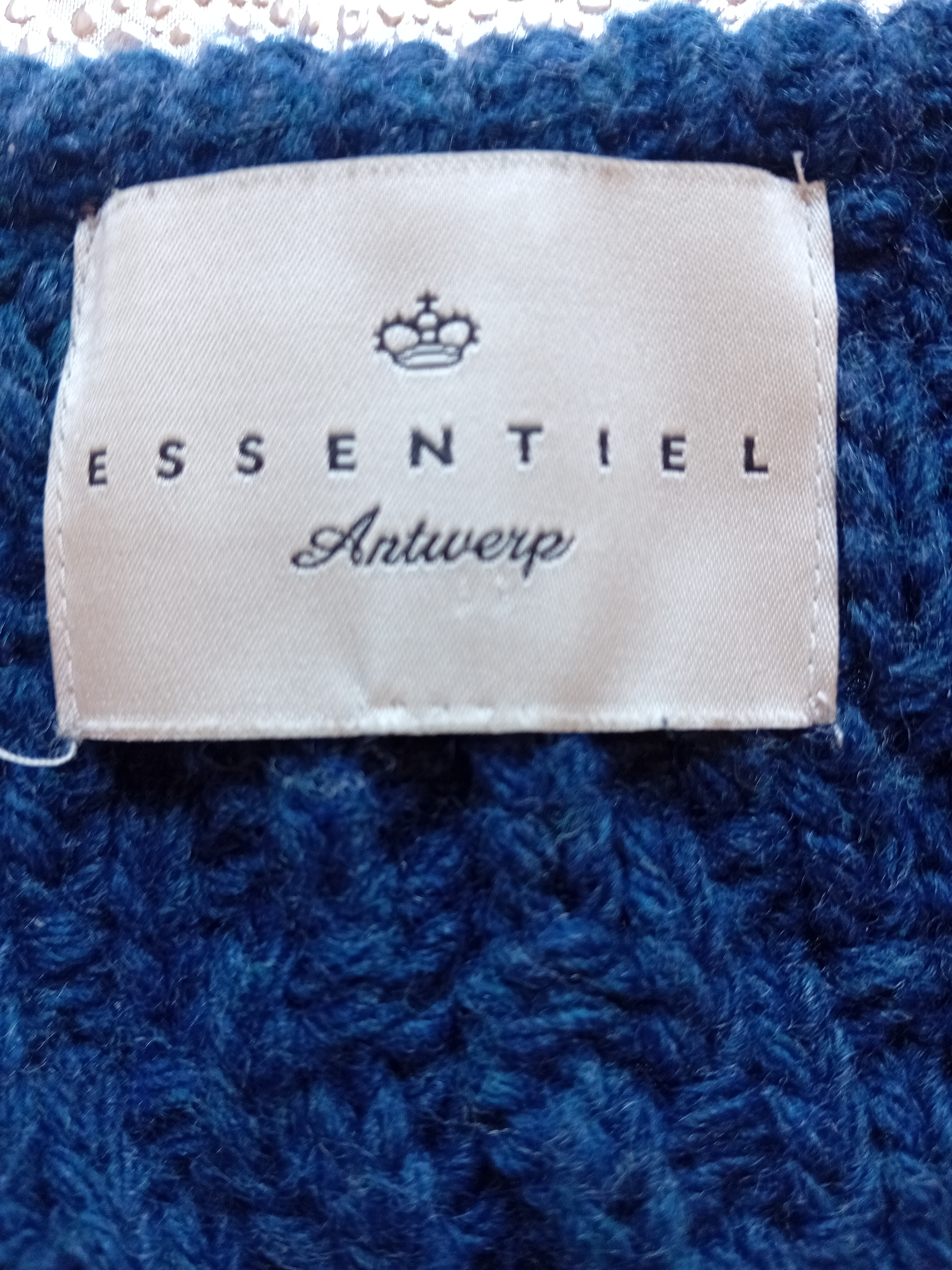 Gilet Zippé Maille Bleu Marine Essentiel Antwerp