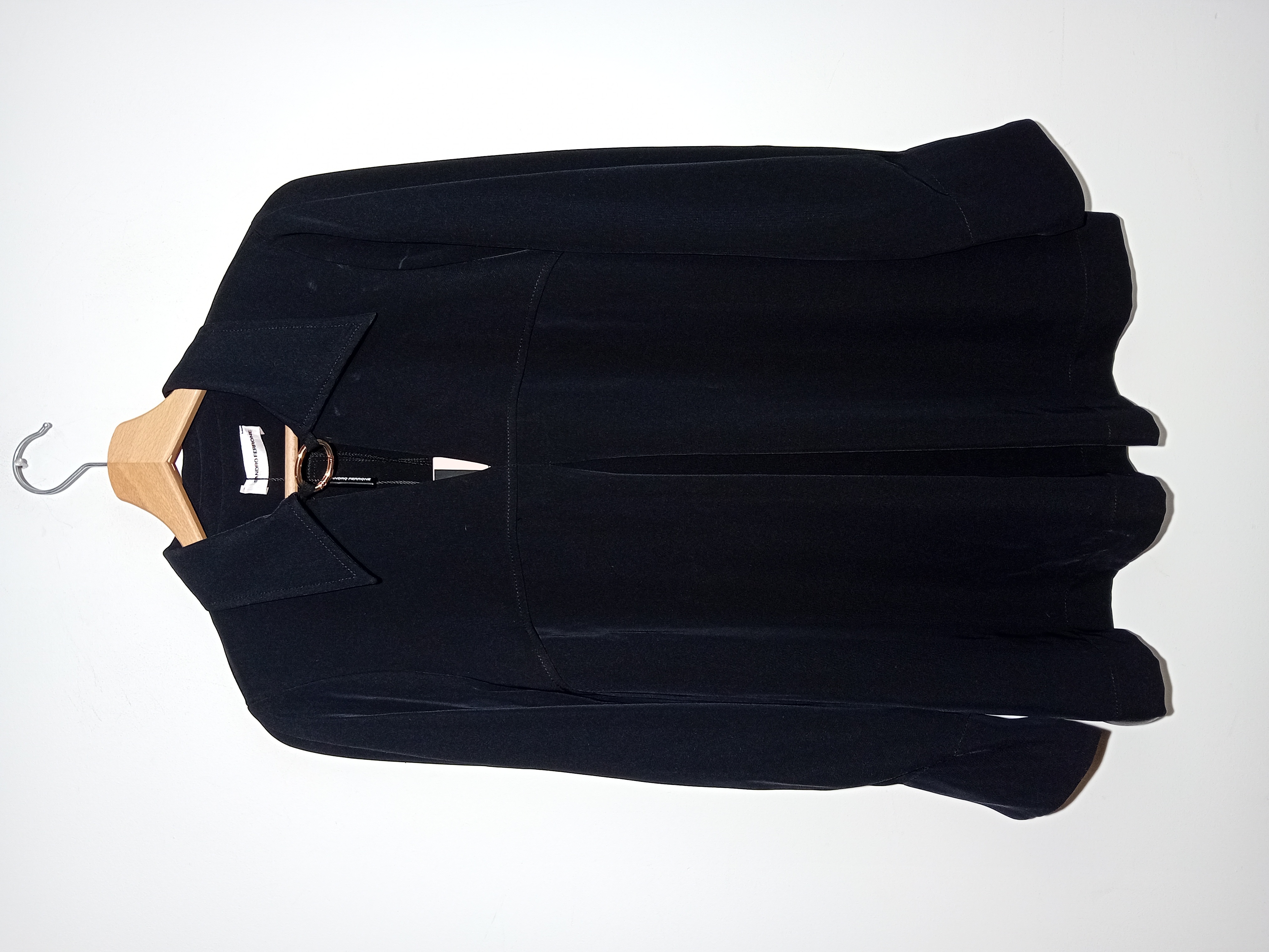 Veste Légère Fluide Noire Sandro Ferrone
