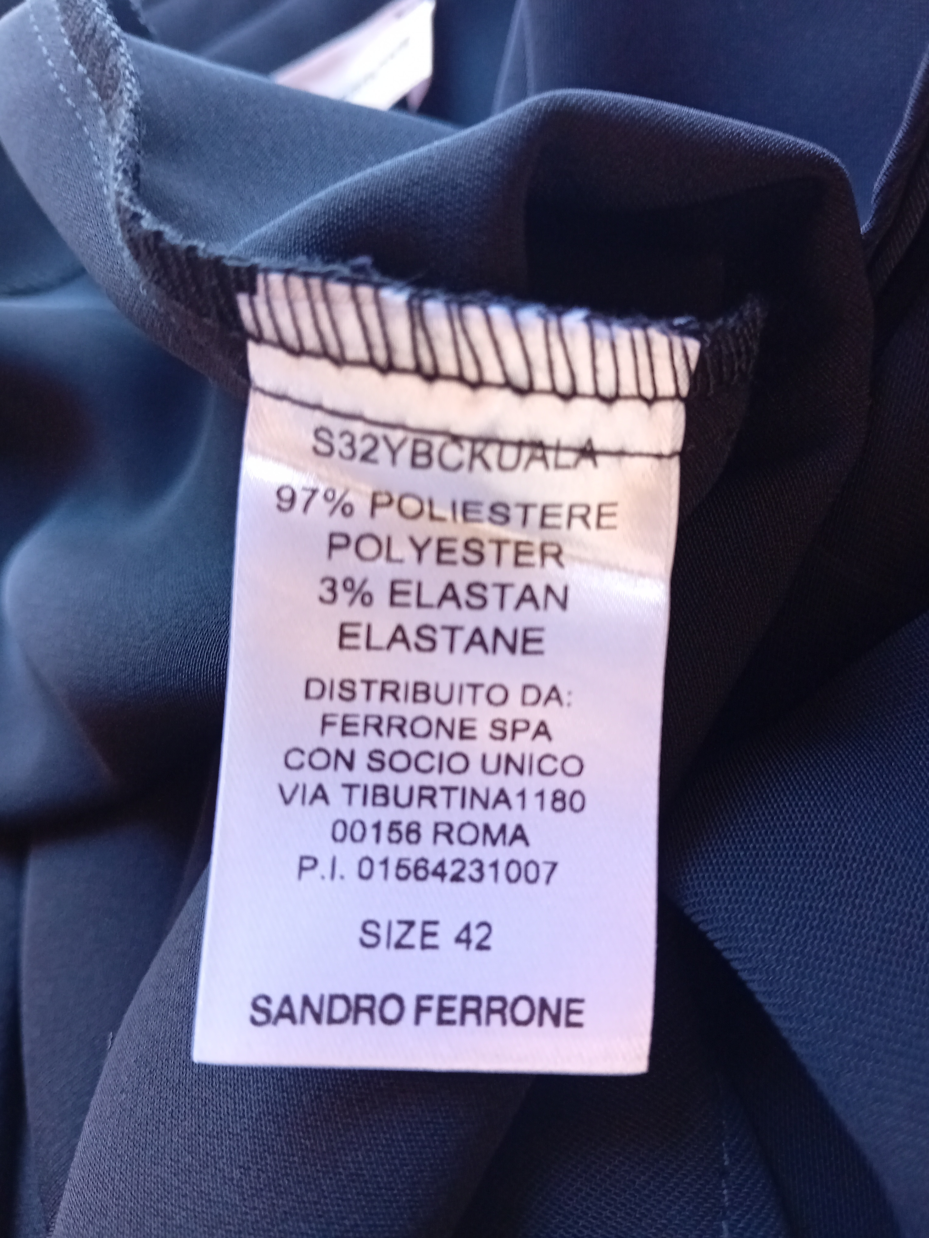 Veste Légère Fluide Noire Sandro Ferrone