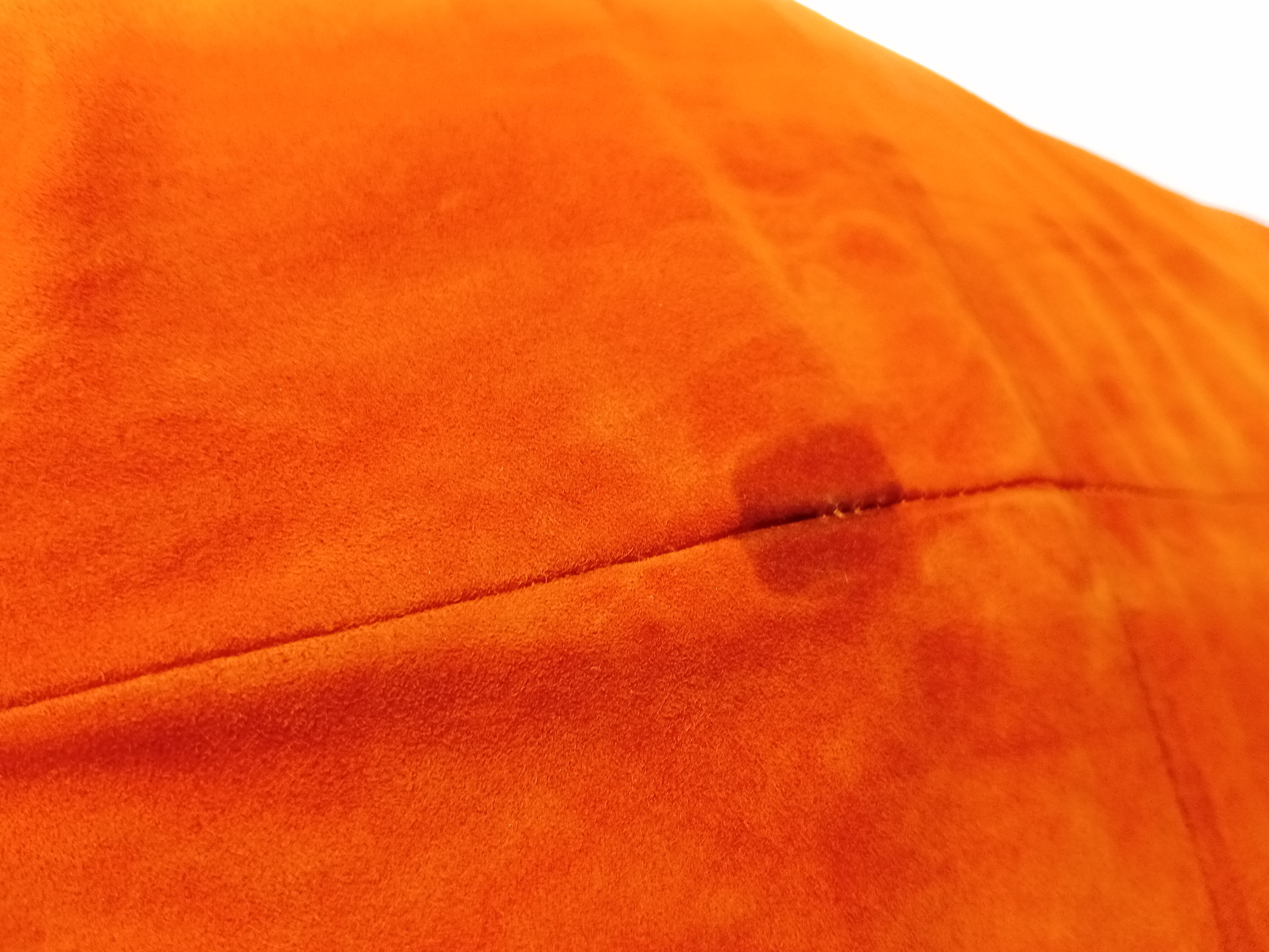 Robe Courte Daim Orange Franges Maje M