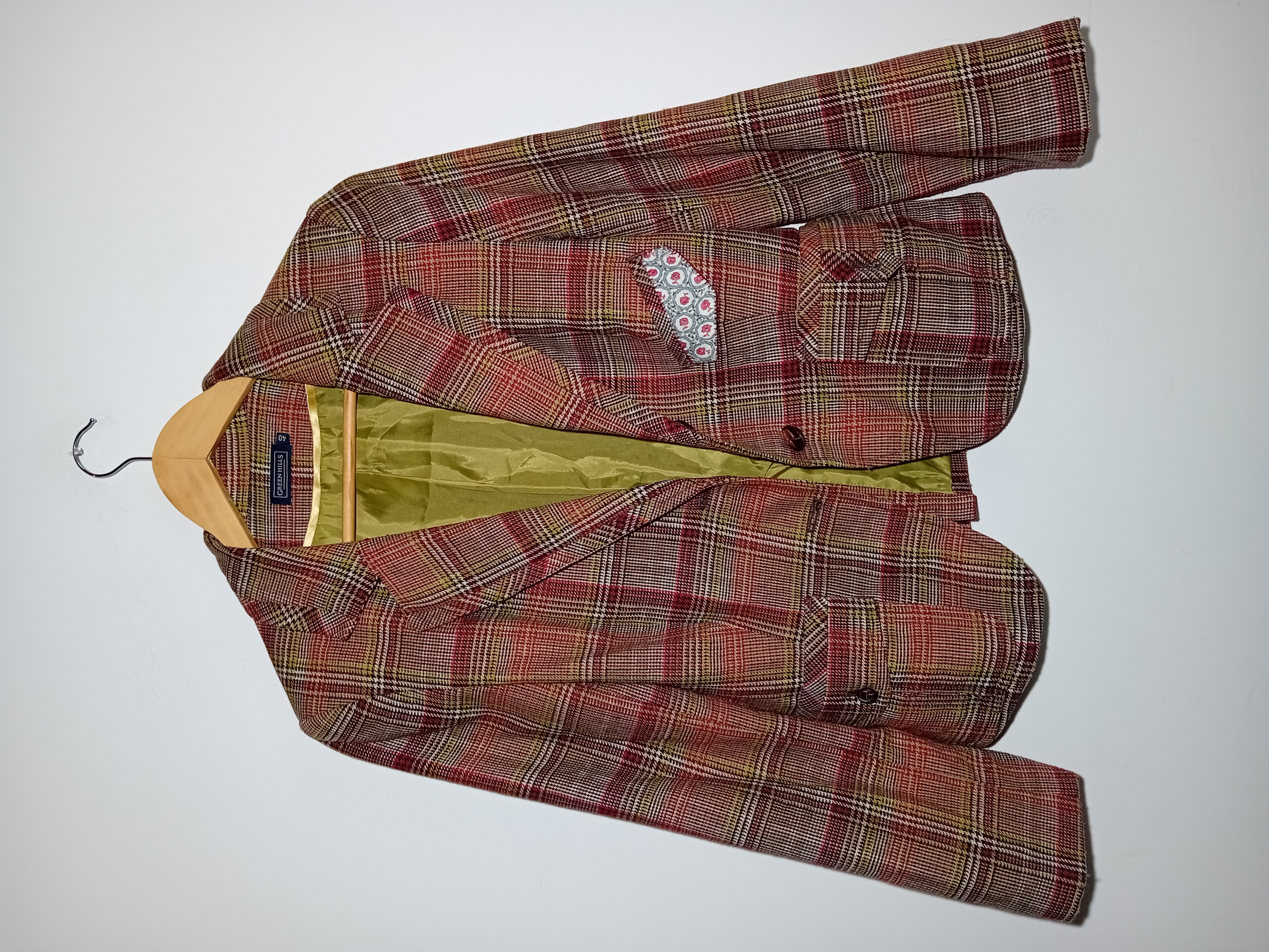 Veste De Blazer À Carreaux Vintage