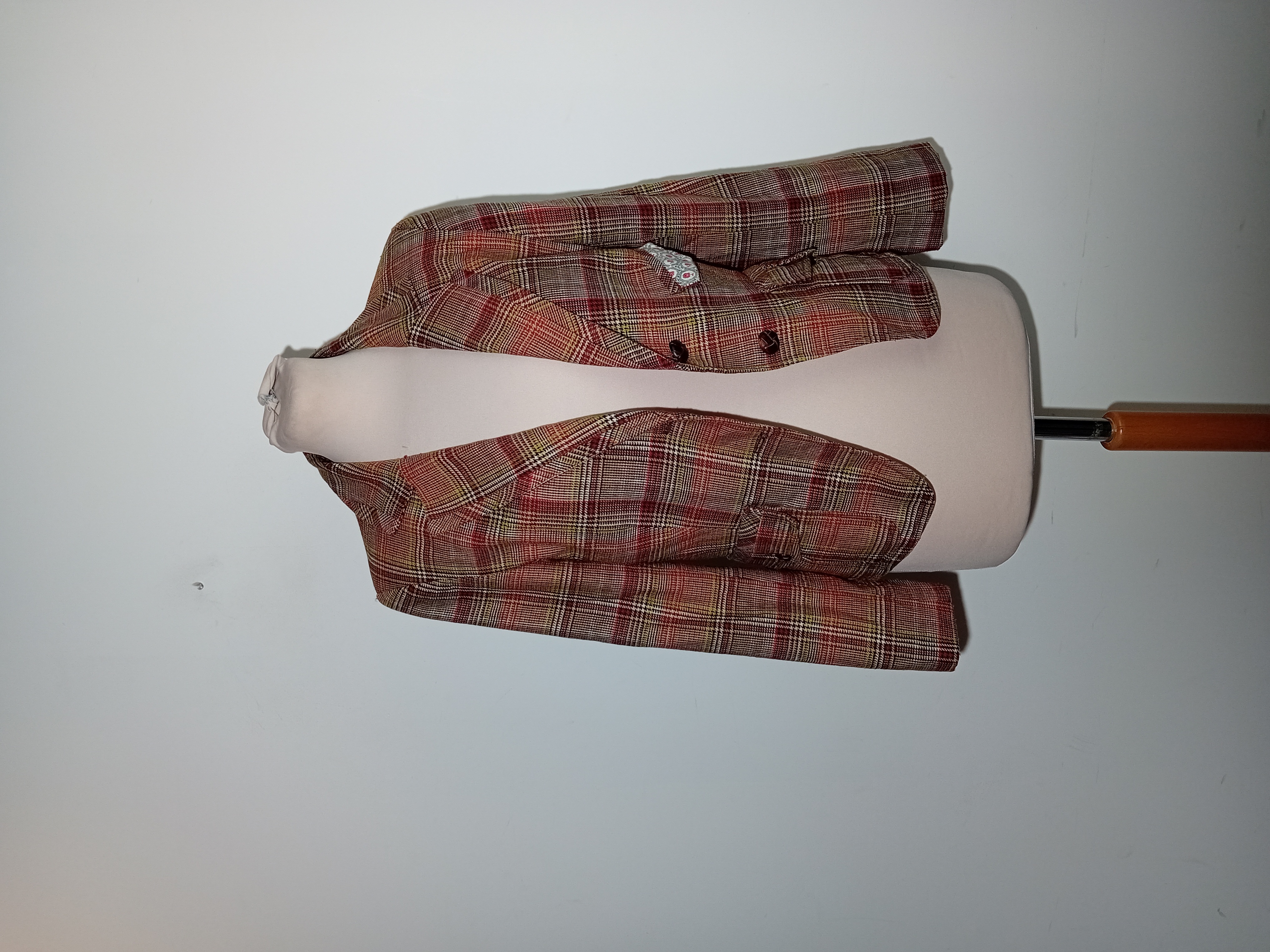 Veste De Blazer À Carreaux Vintage