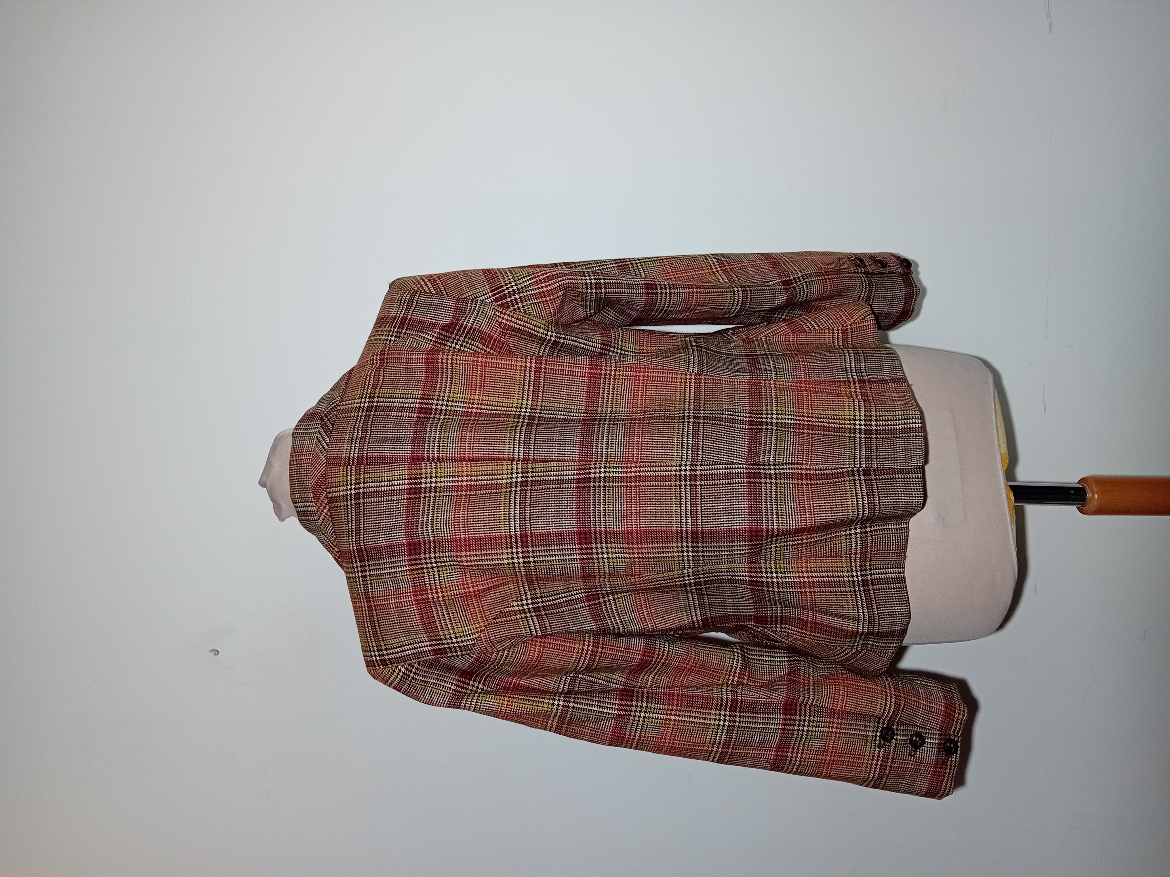 Veste De Blazer À Carreaux Vintage