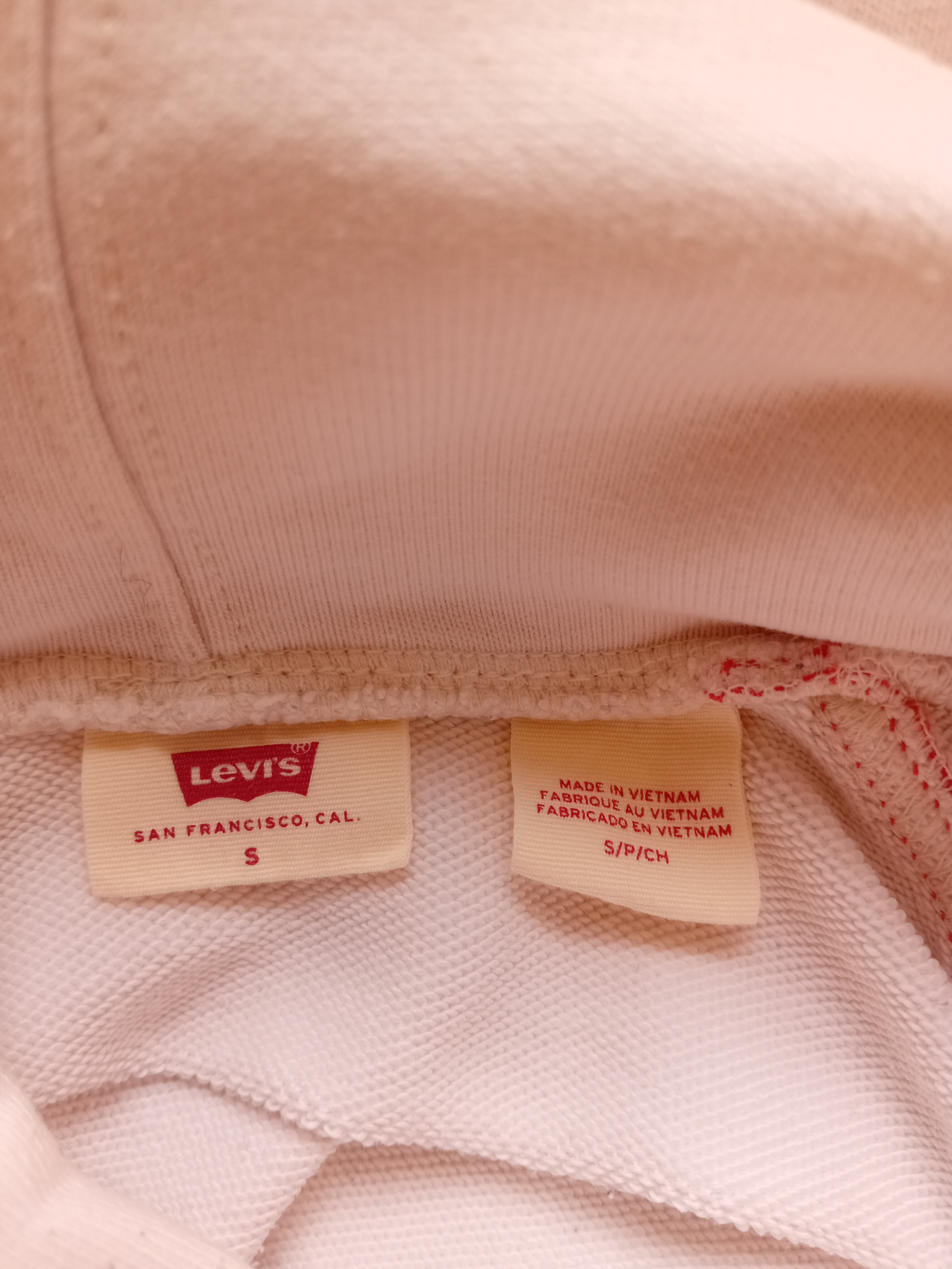 Hoodie Levi's Color Block Blanc Rouge Lilas