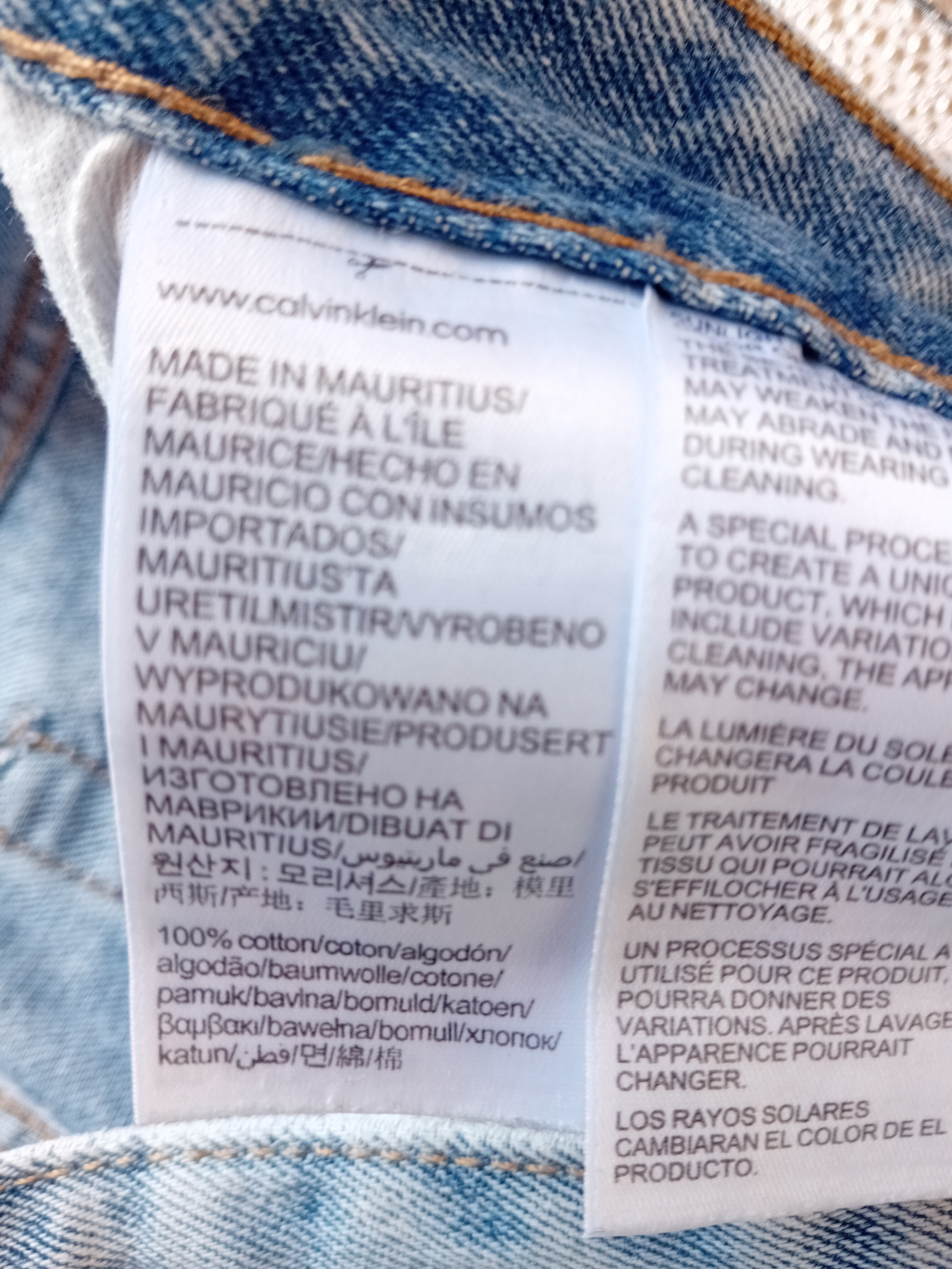 Jean Droit Calvin Klein W30 Bleu Clair