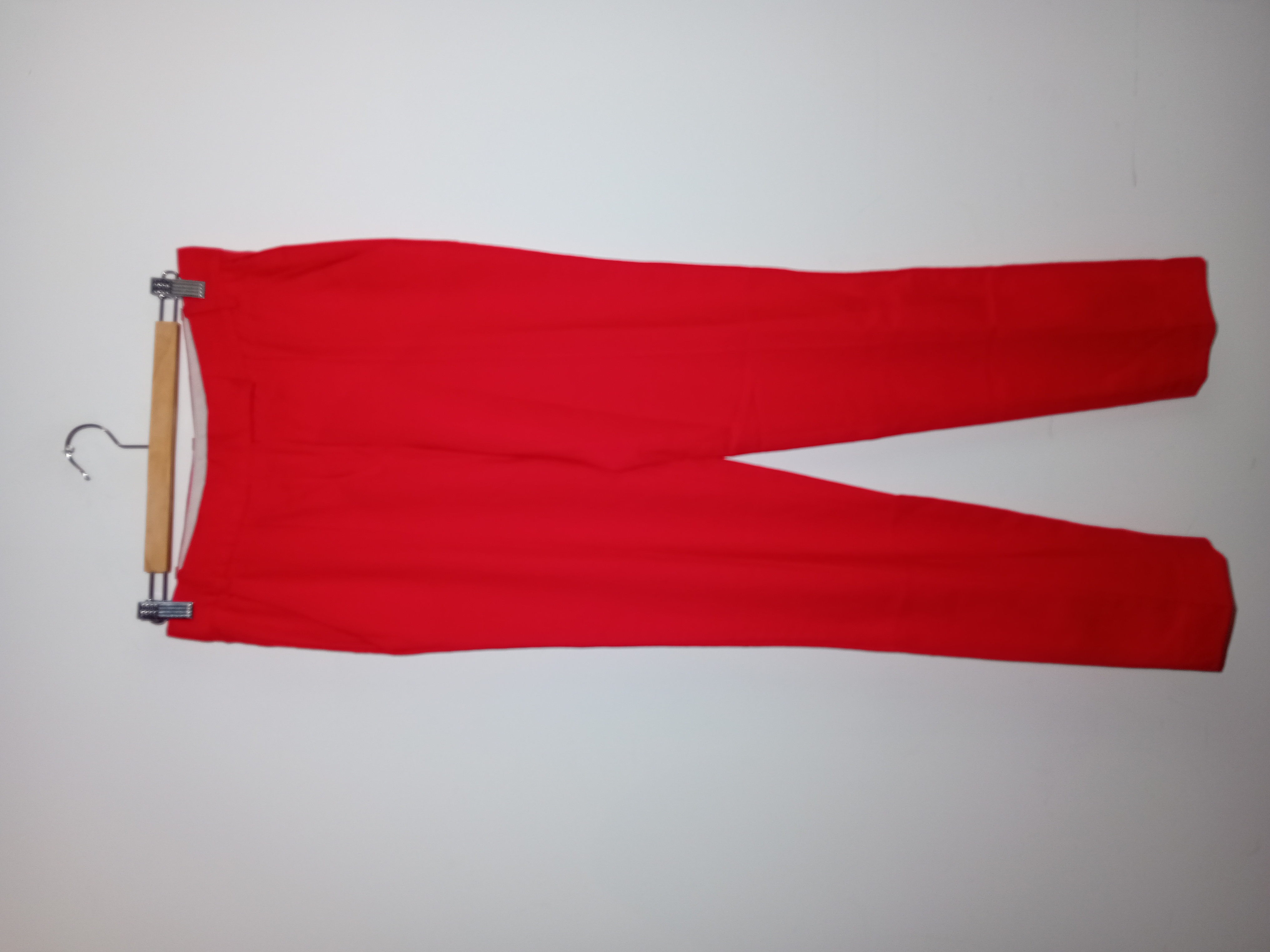 Pantalon Droit Rouge En Laine Maje