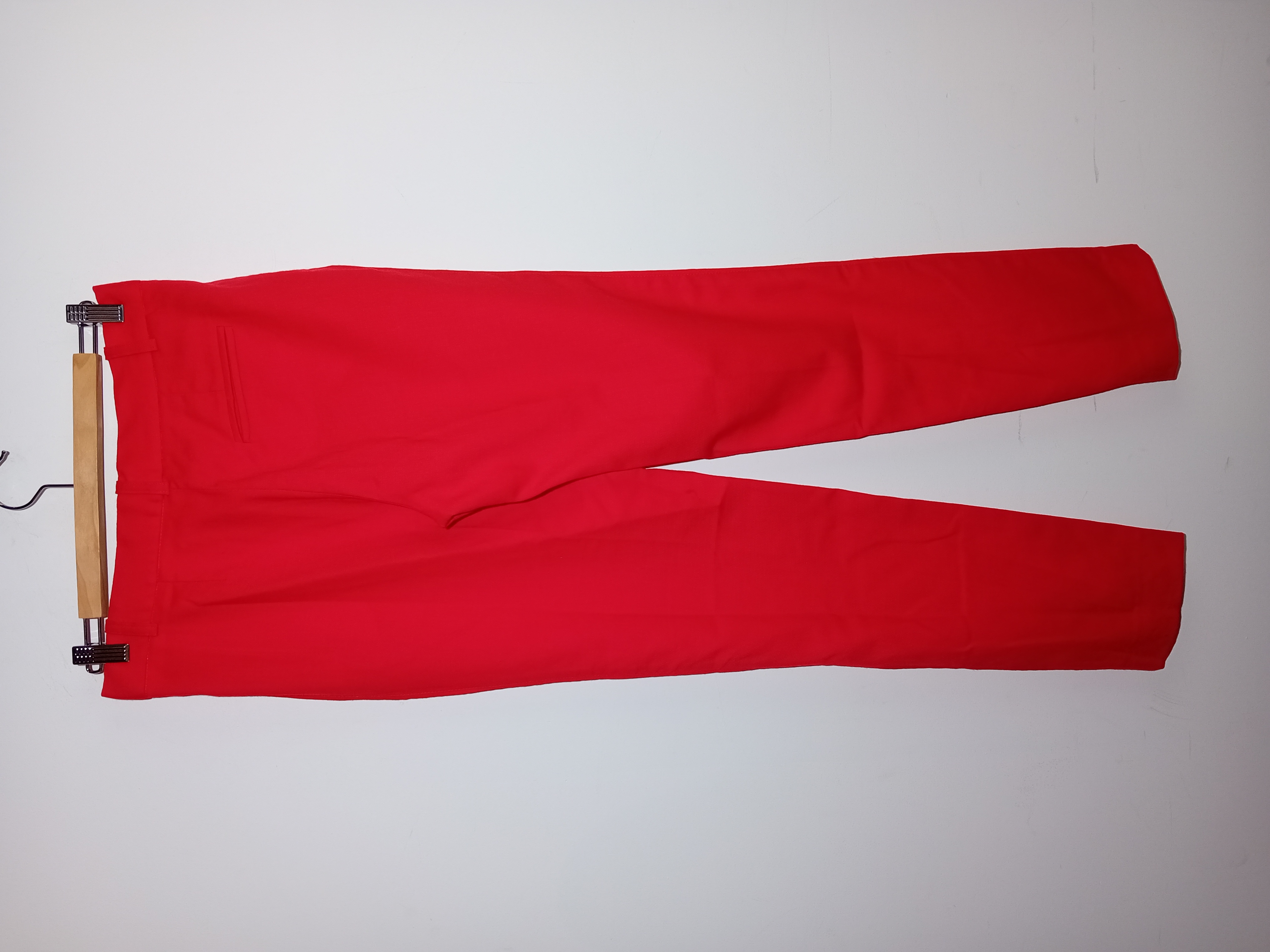 Pantalon Droit Rouge En Laine Maje