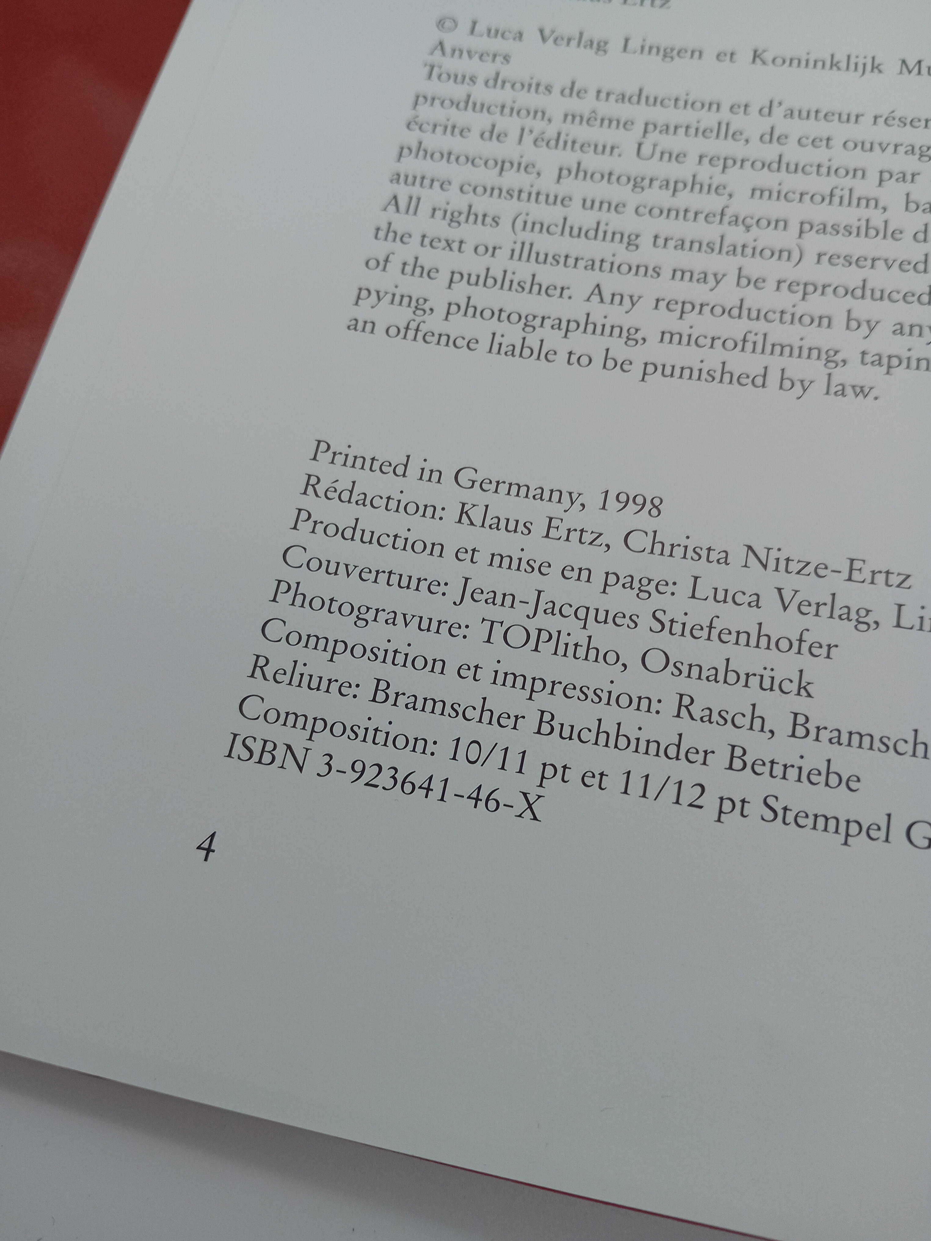 Livre Art Brueghel Luca Verlag Lingen (BL943)