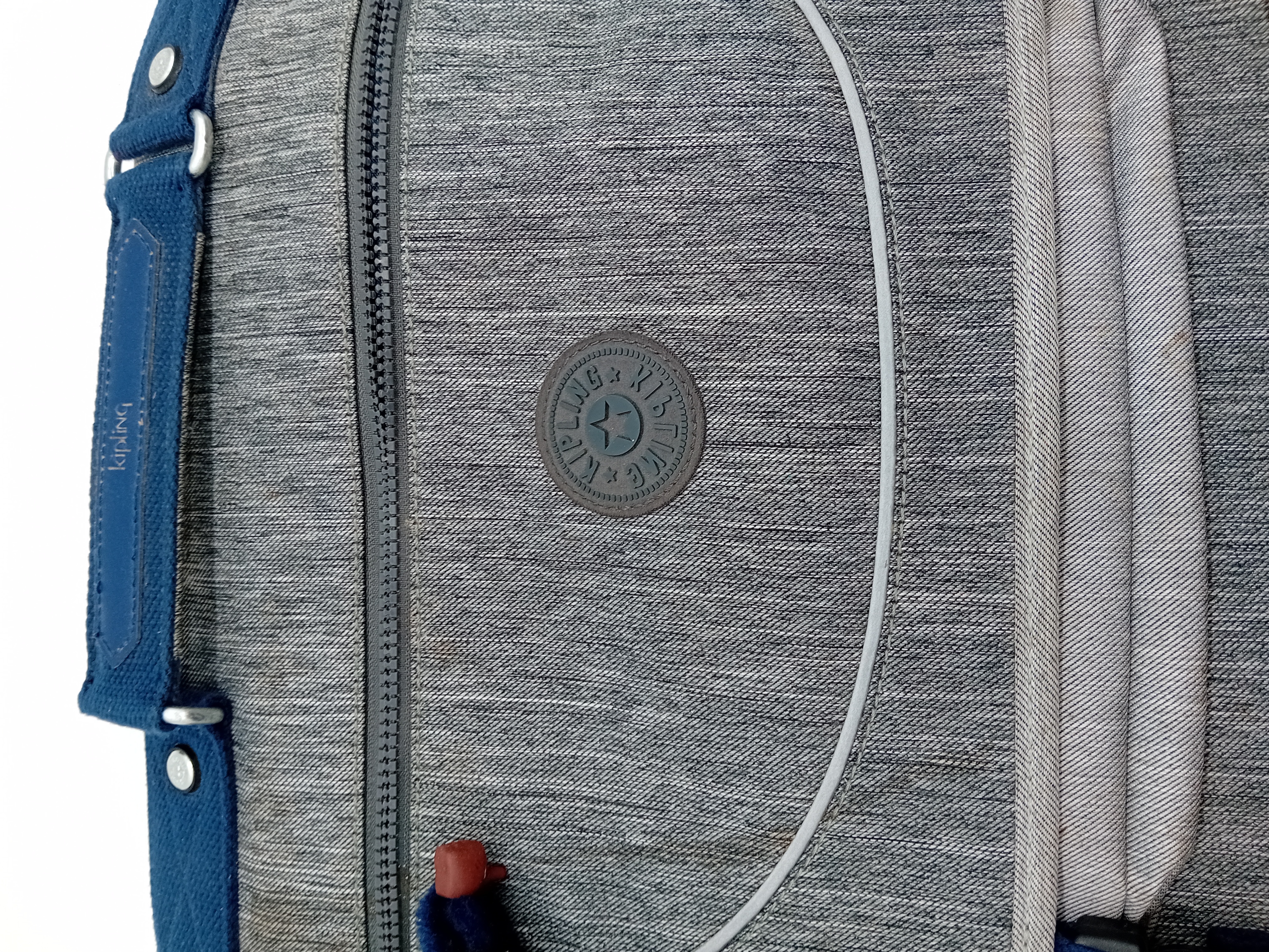 Sac A Dos Cartable Kipling Gris Et Bleu