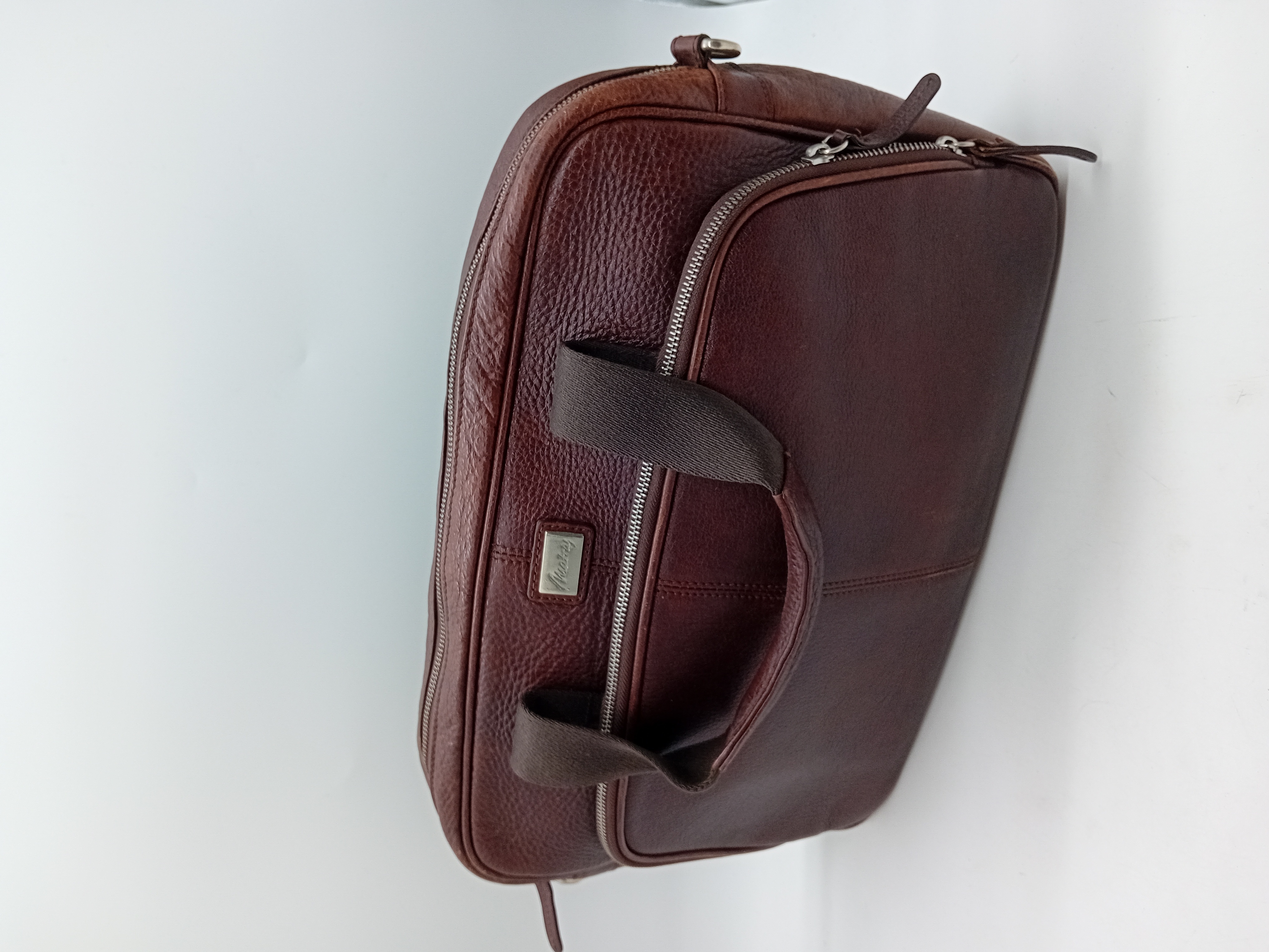 Sacoche ordinateur en cuir marron Mac Douglas