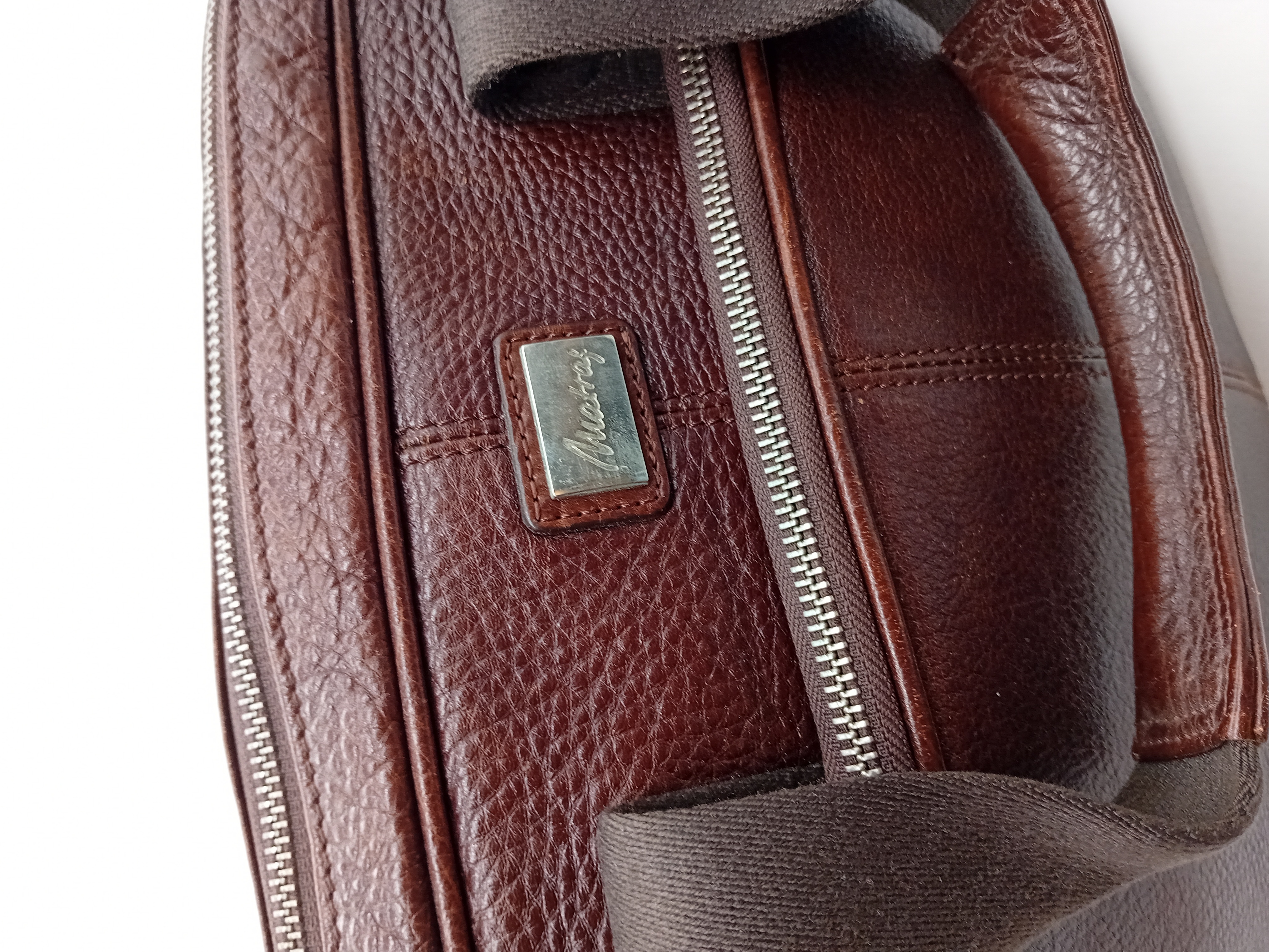 Sacoche ordinateur en cuir marron Mac Douglas