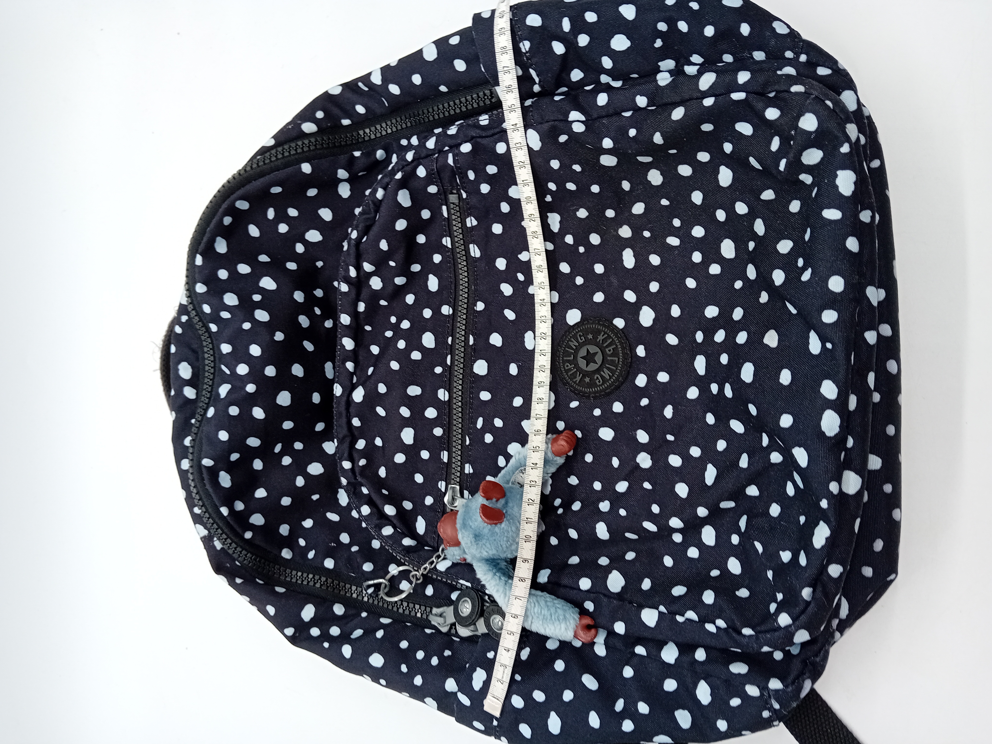 Sac à dos Kipling à pois noirs et blancs