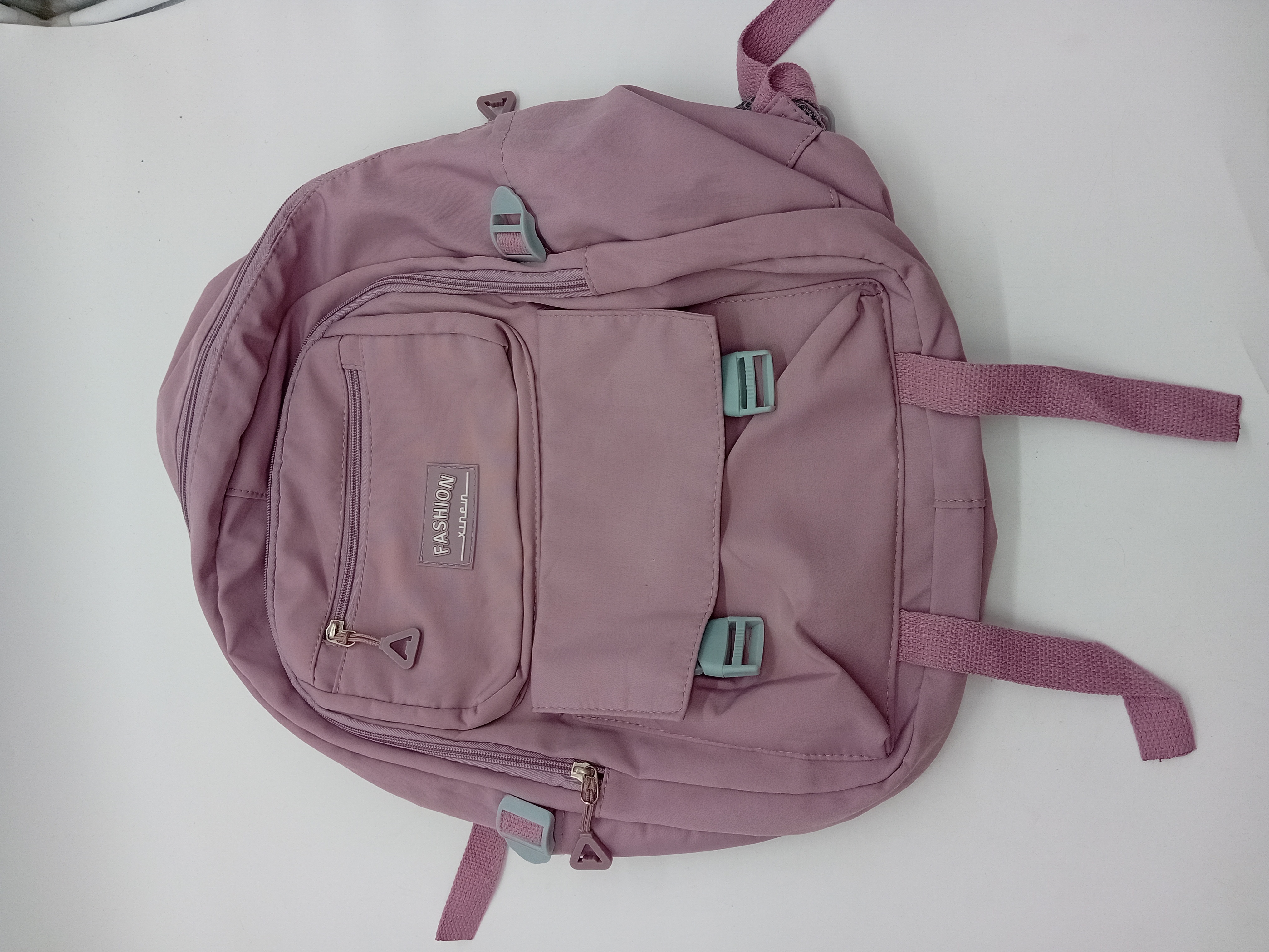 Sac à dos rose multi-poches
