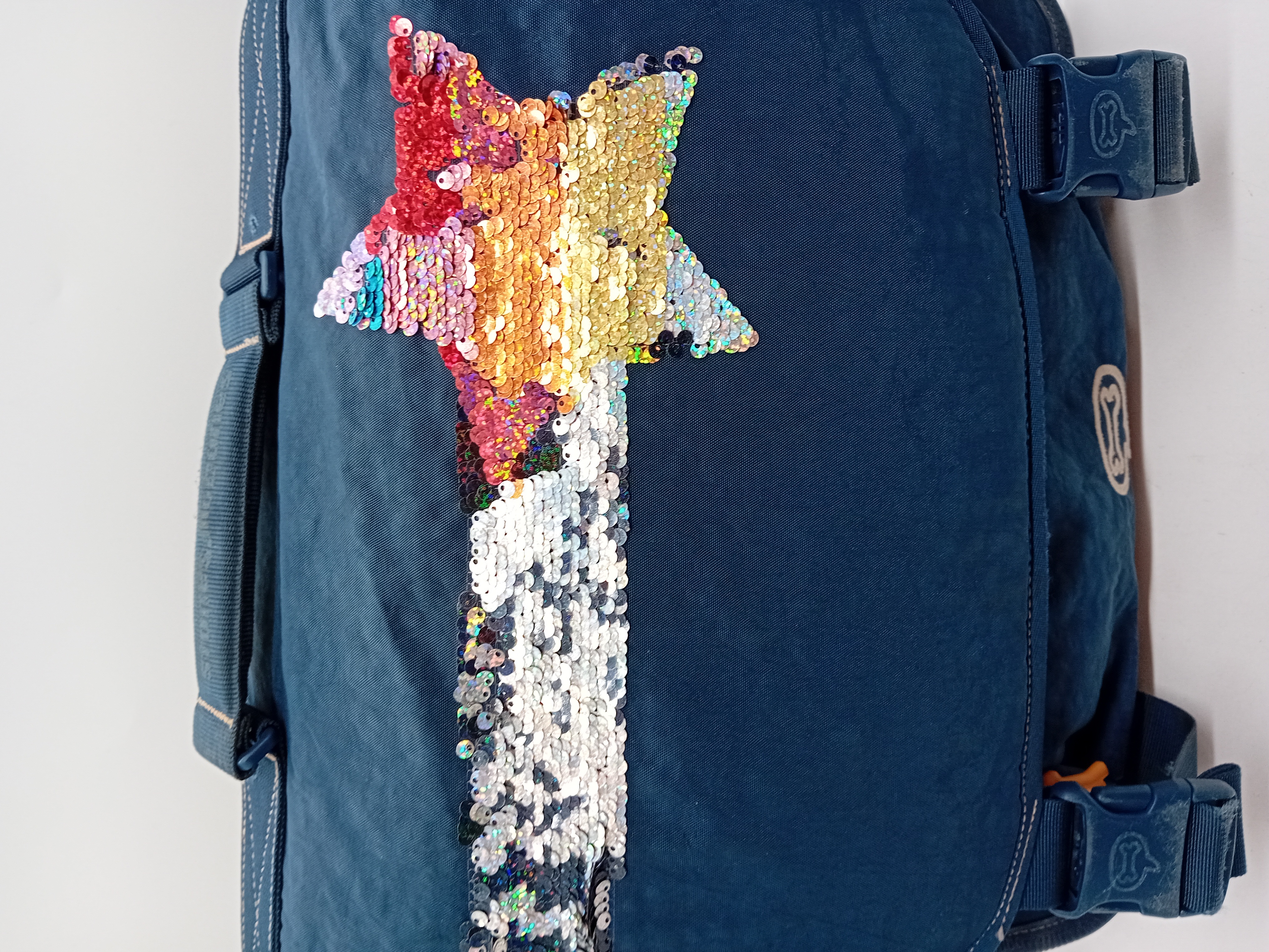 Sac d'école bleu à paillettes Stones and Bones