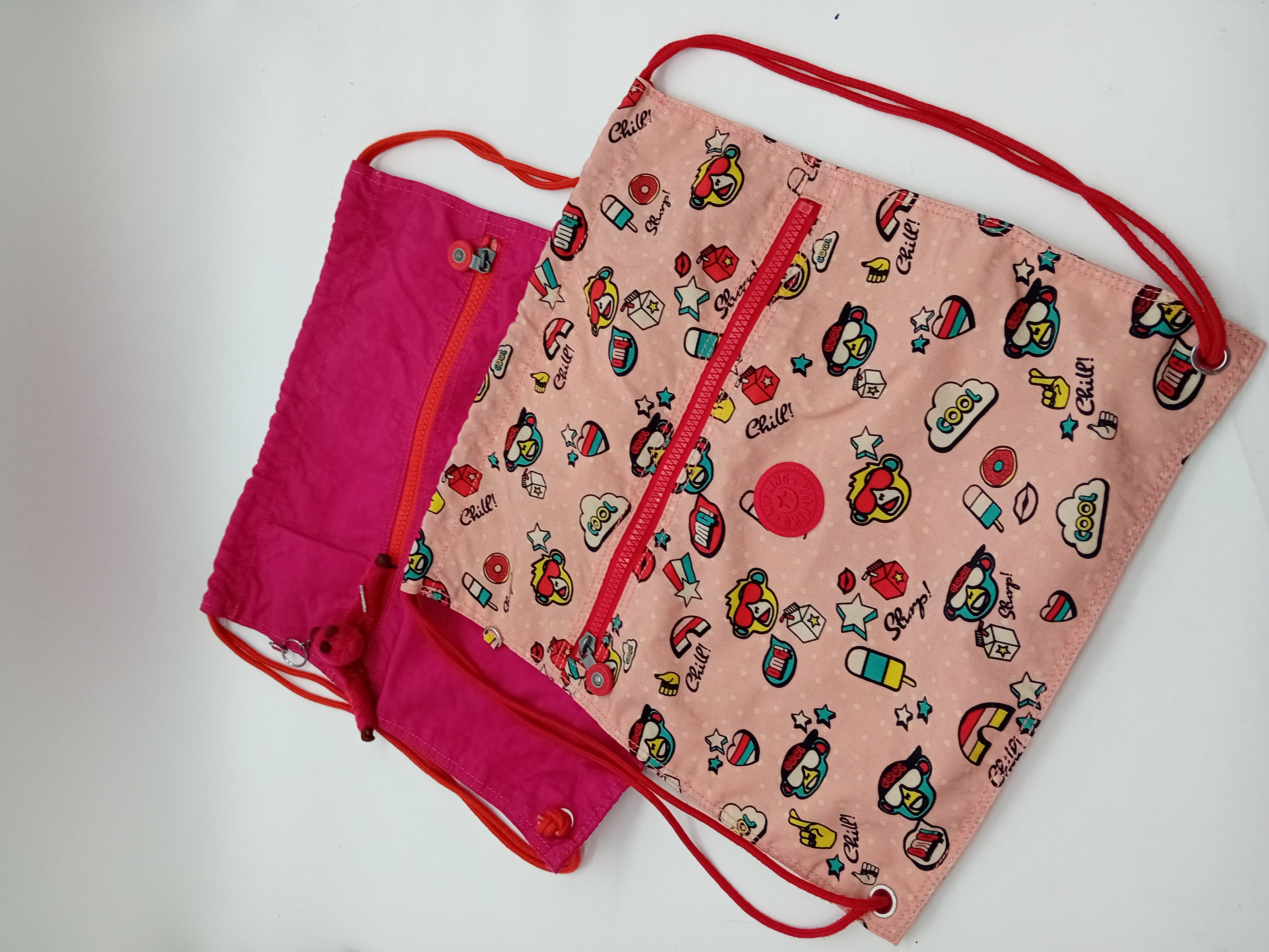 Lot De 2 Sacs À Cordon Kipling Rose