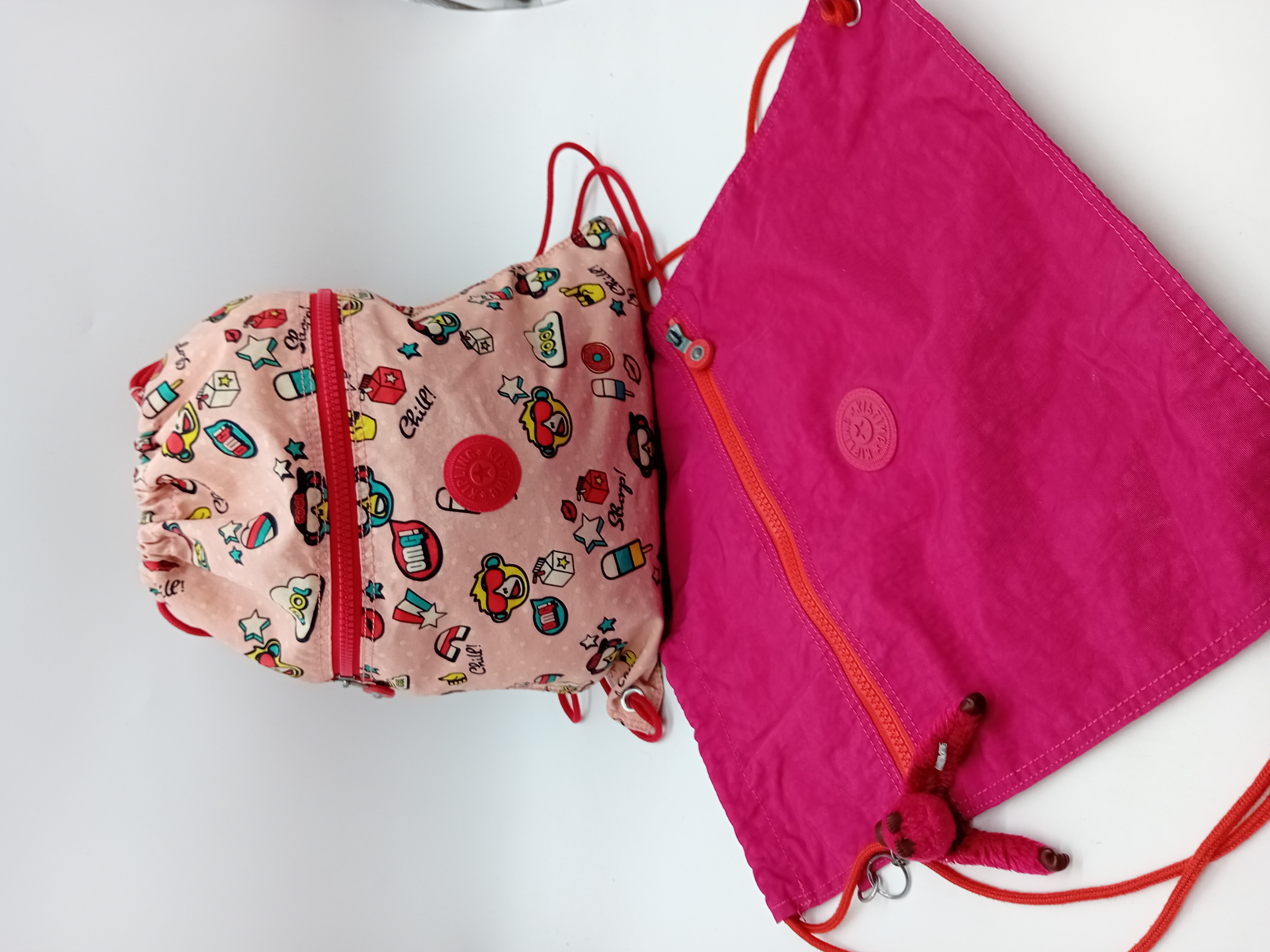 Lot De 2 Sacs À Cordon Kipling Rose