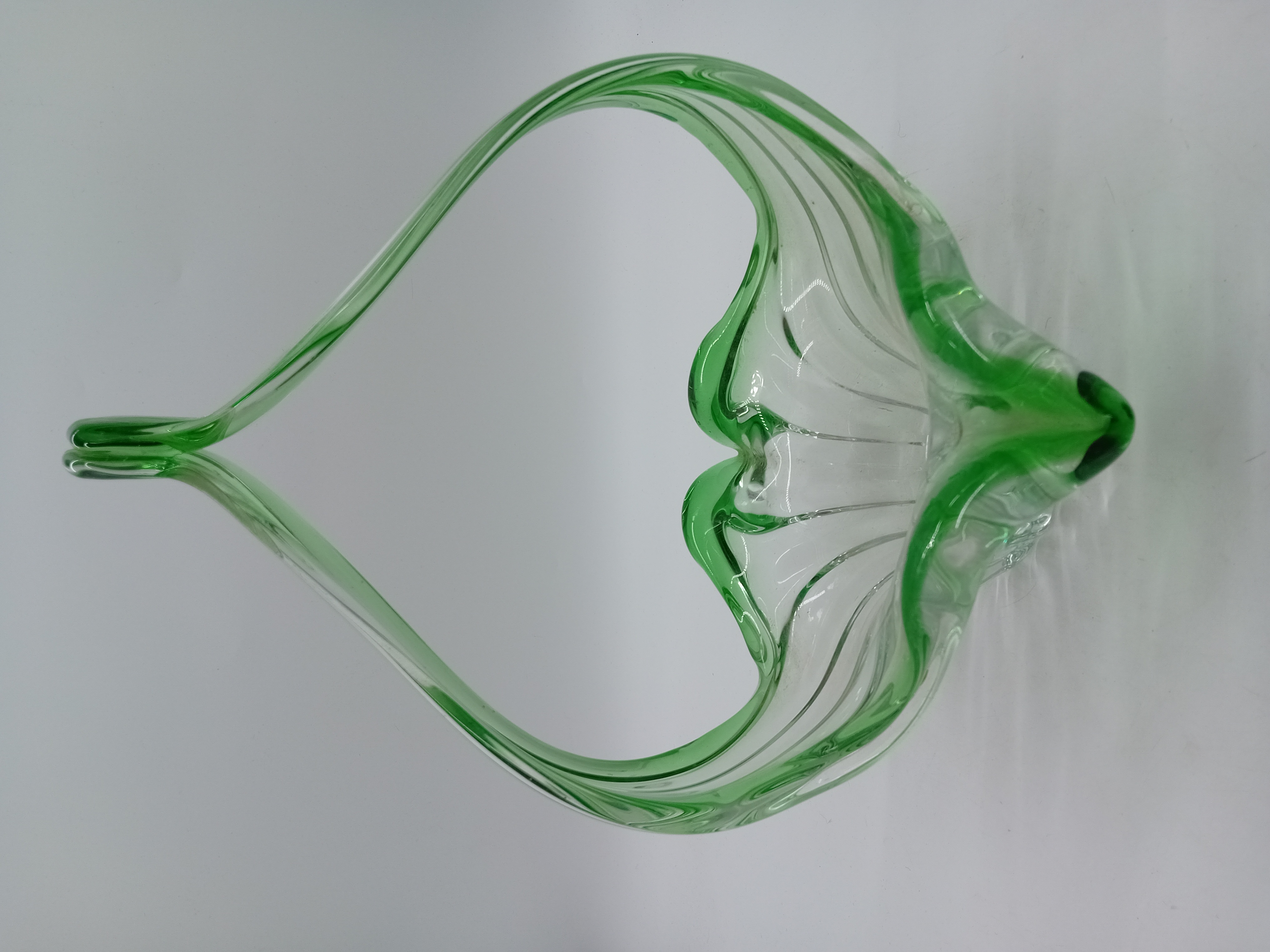 Panier Centre De Table Vintage Verre Vert