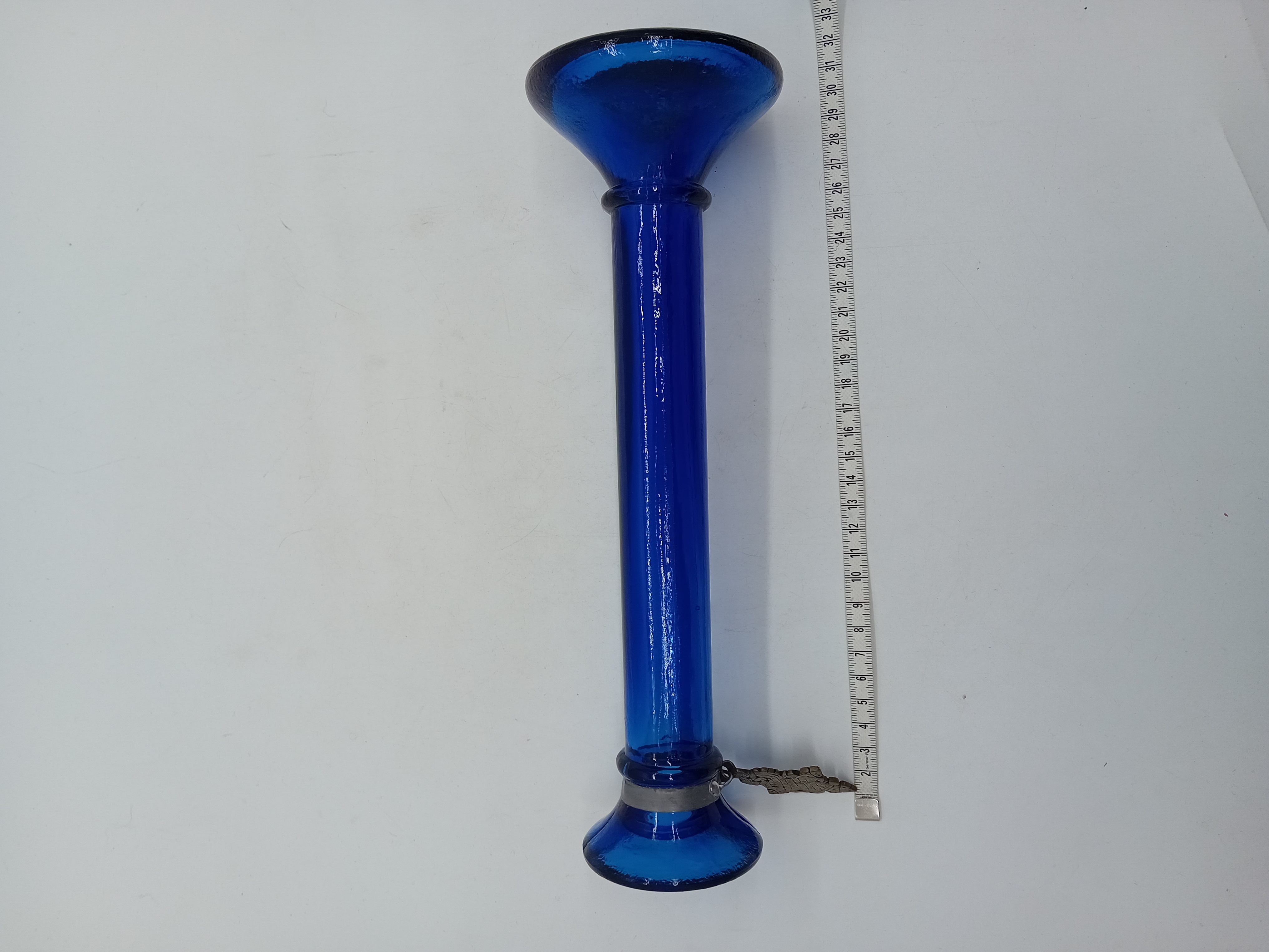 Bougeoir Bleu Cobalt Croix Éthiopienne