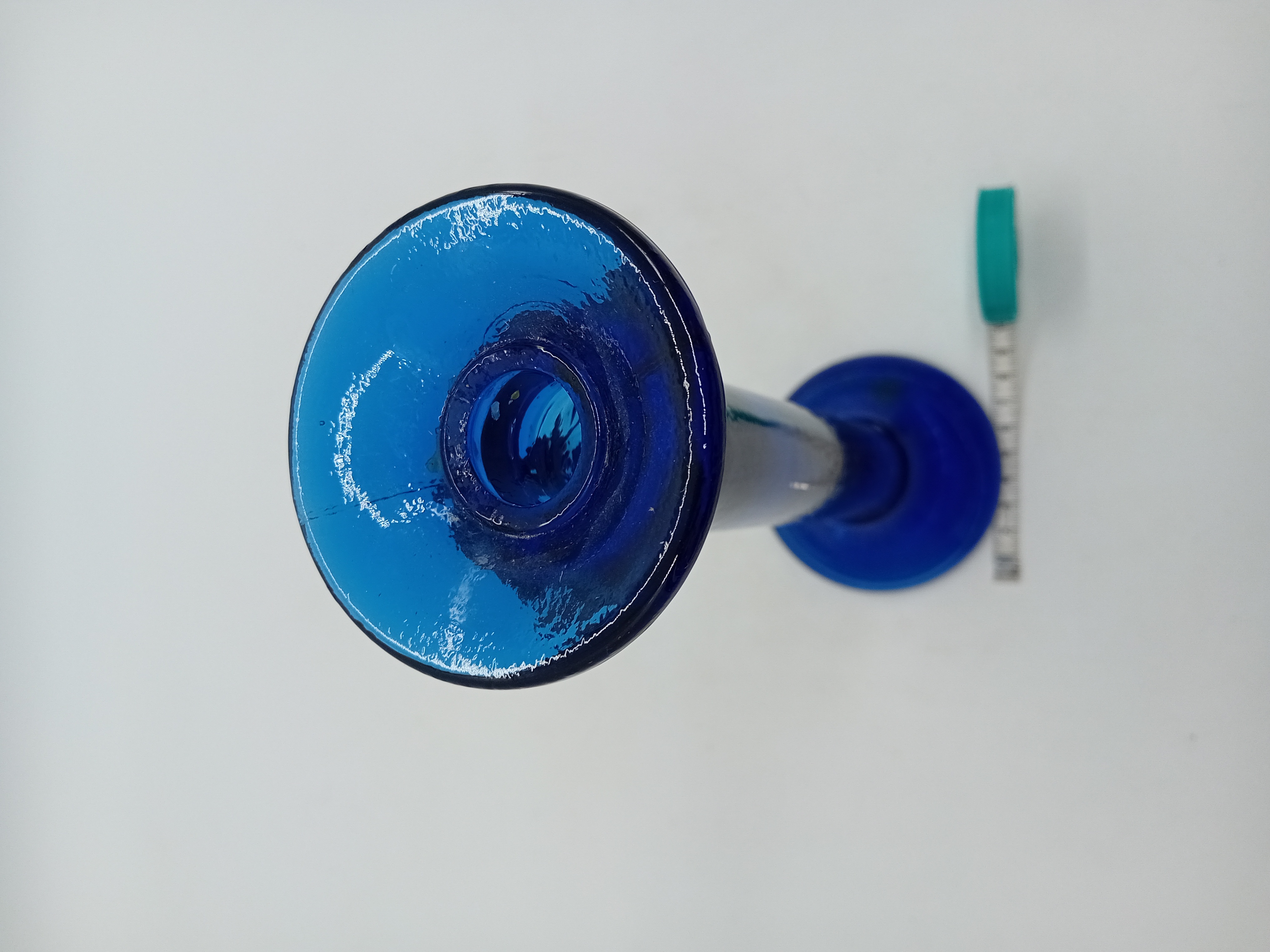 Bougeoir Bleu Cobalt Croix Éthiopienne