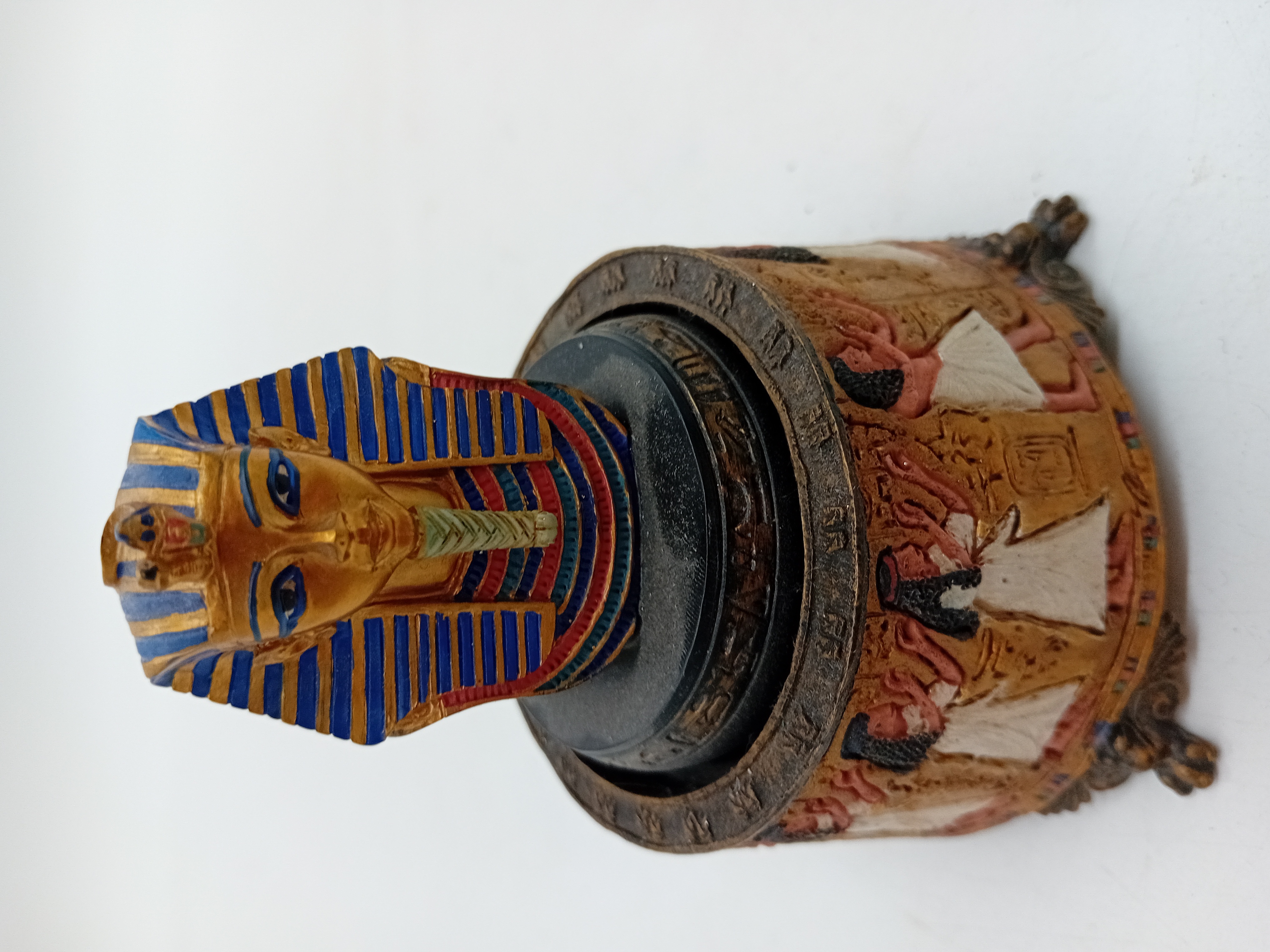 Boîte À Musique Buste Pharaon Égyptien Sankyo