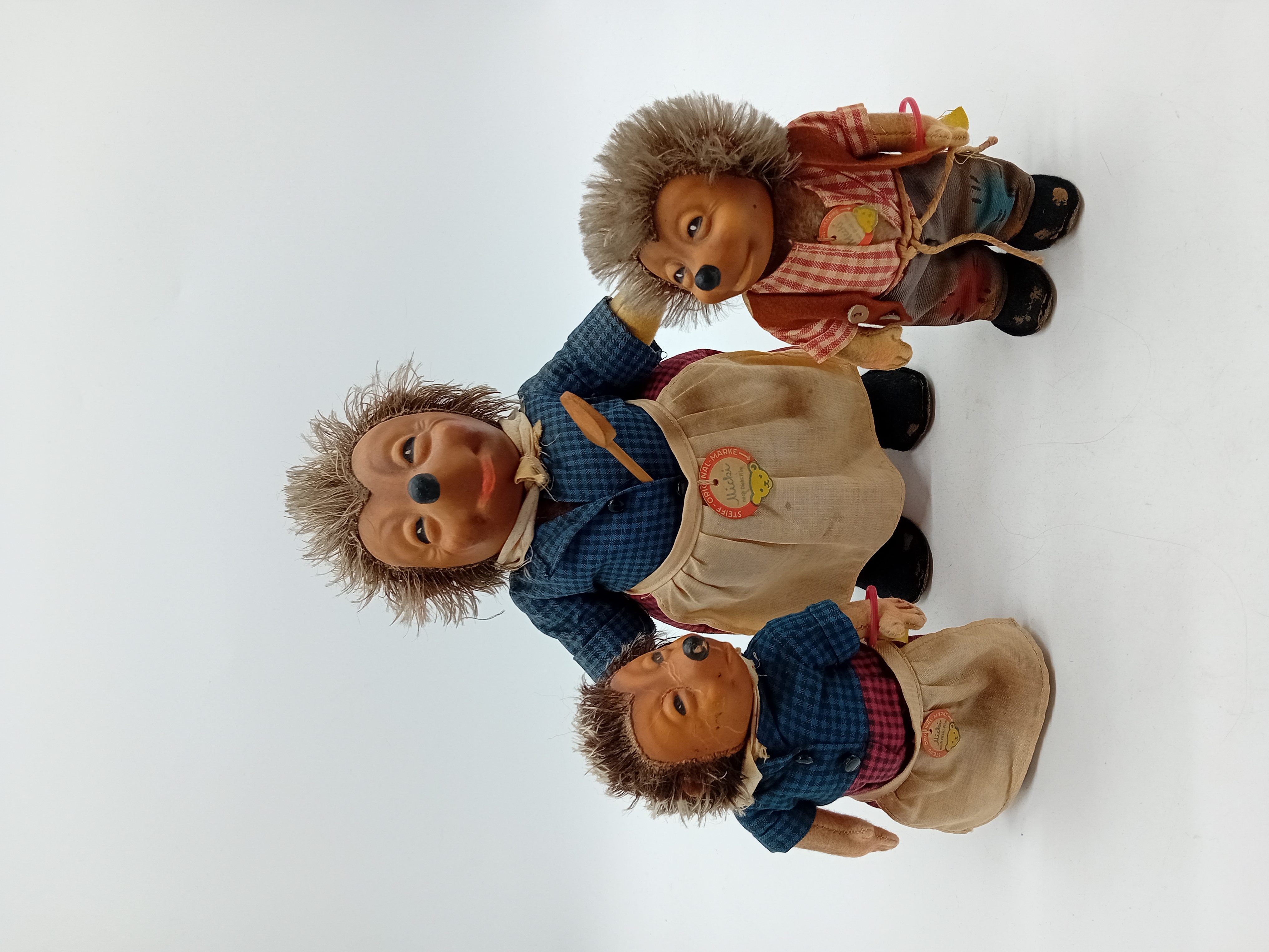 Lot De 3 Poupées Vintage Steiff Mecki Macki Micki