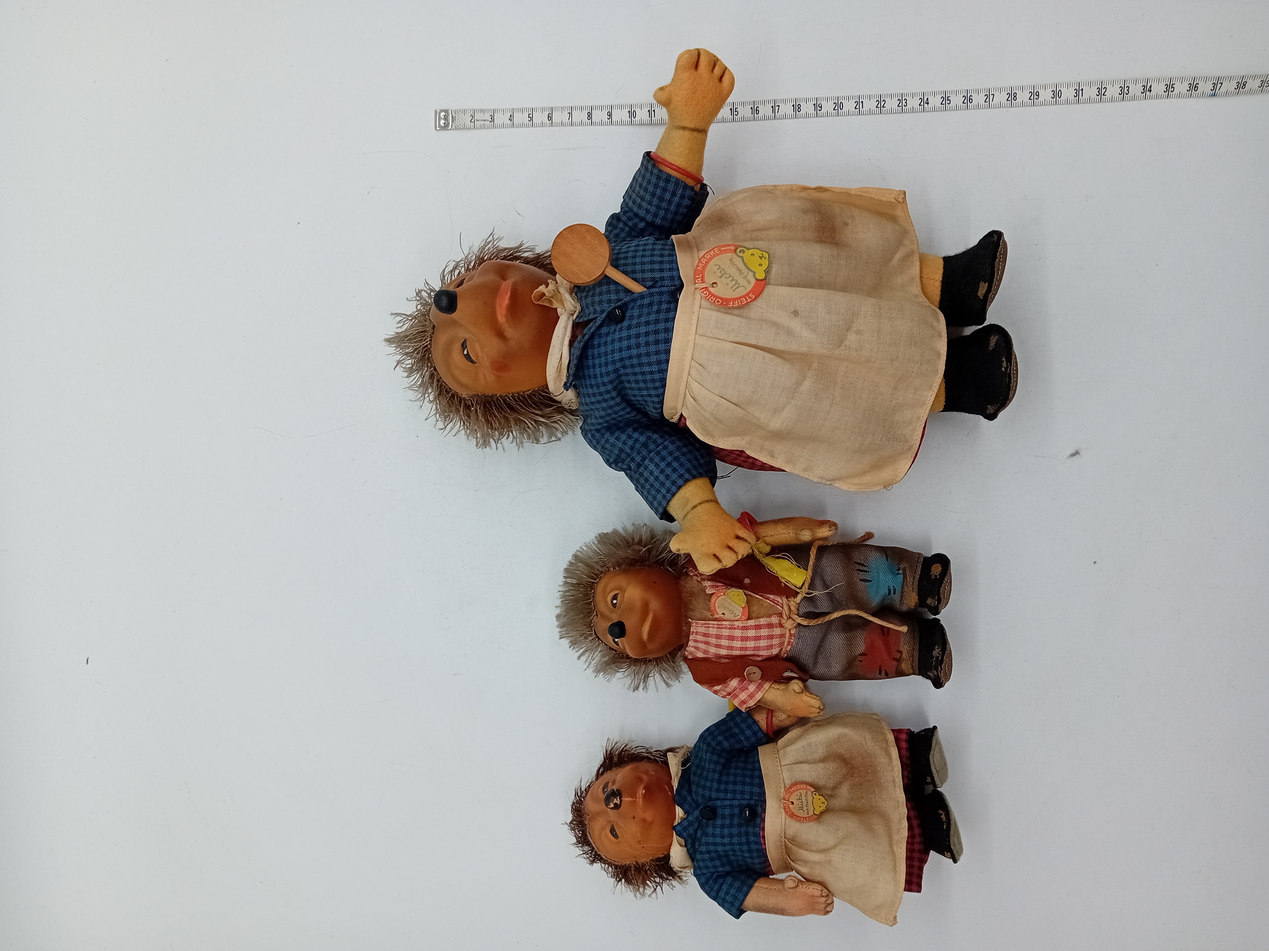 Lot De 3 Poupées Vintage Steiff Mecki Macki Micki