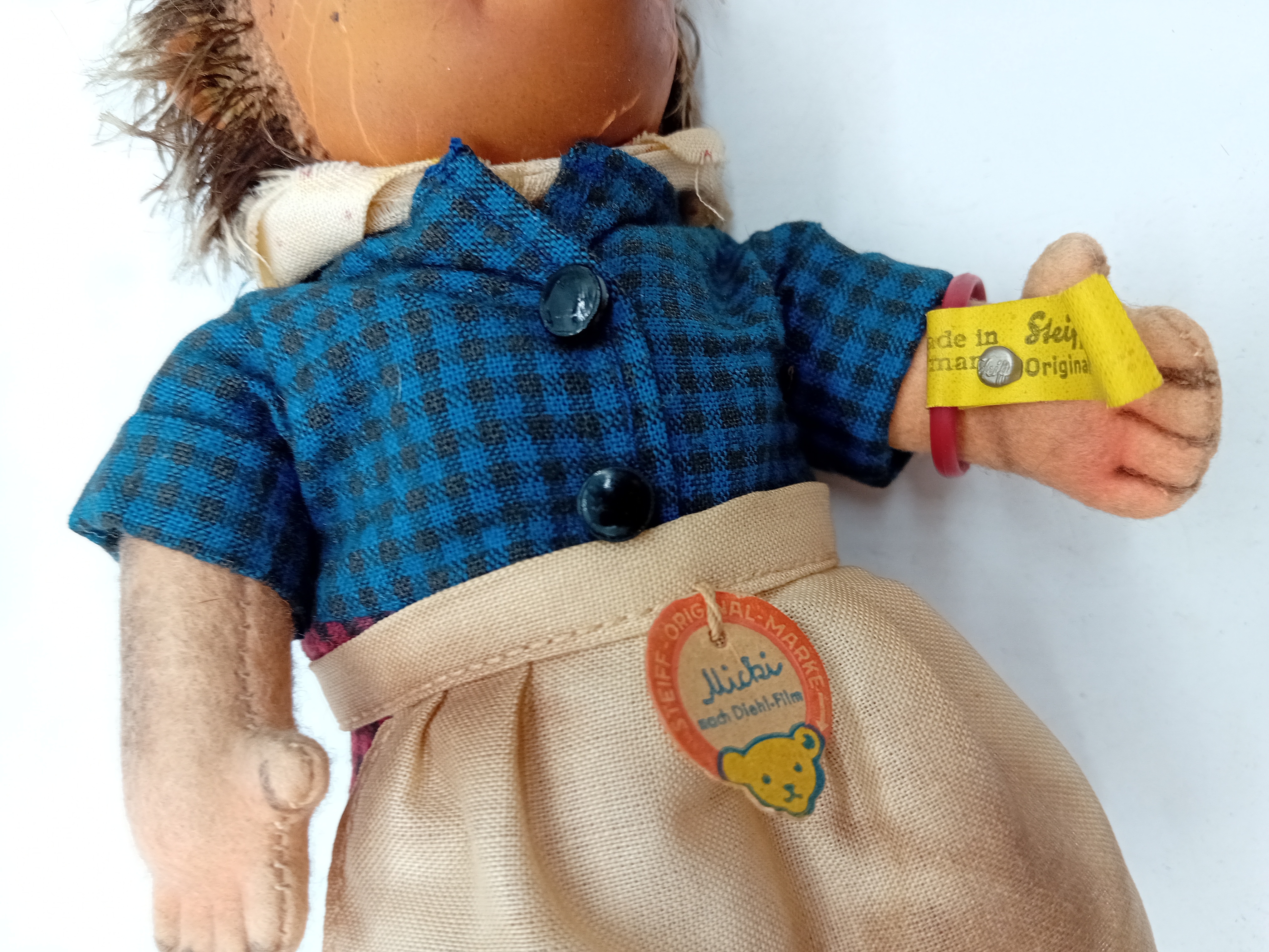 Lot De 3 Poupées Vintage Steiff Mecki Macki Micki