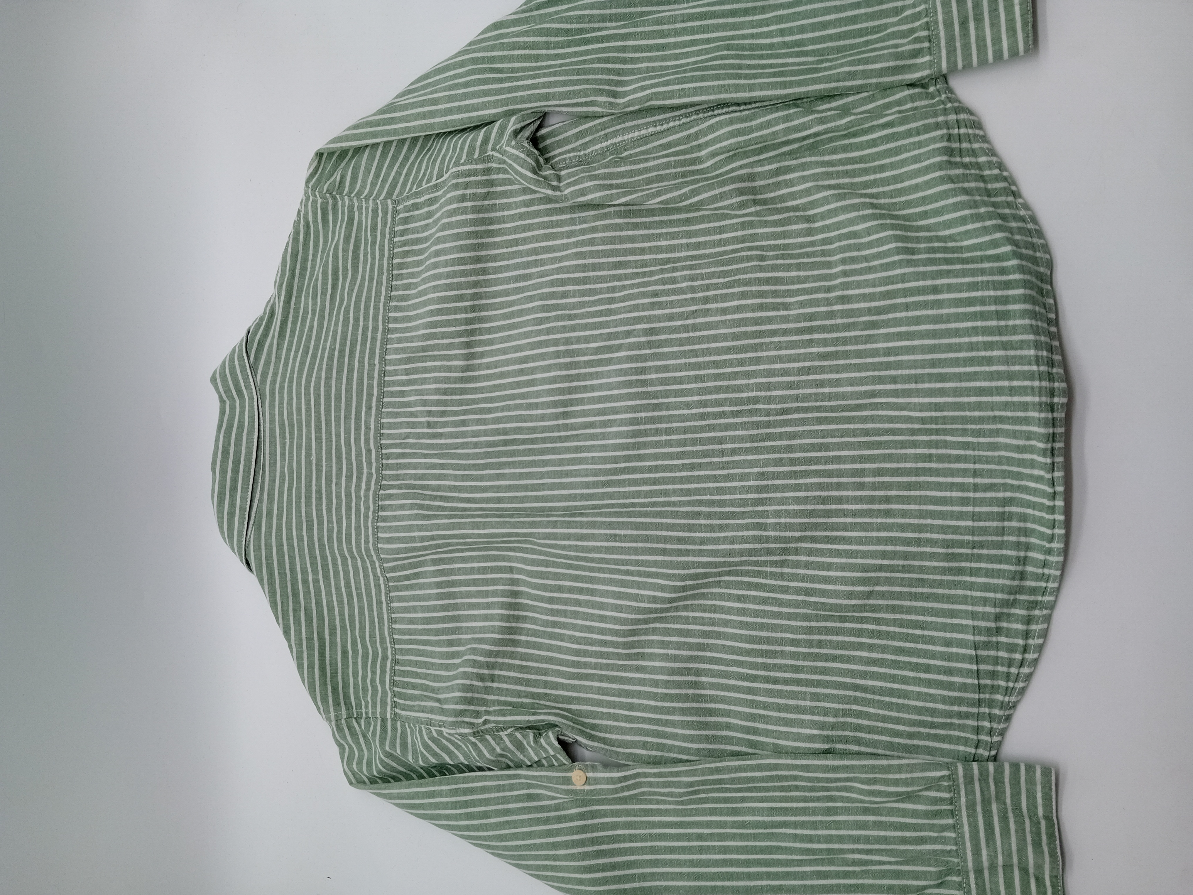 Chemise Rayee Verte Et Blanche Zara
