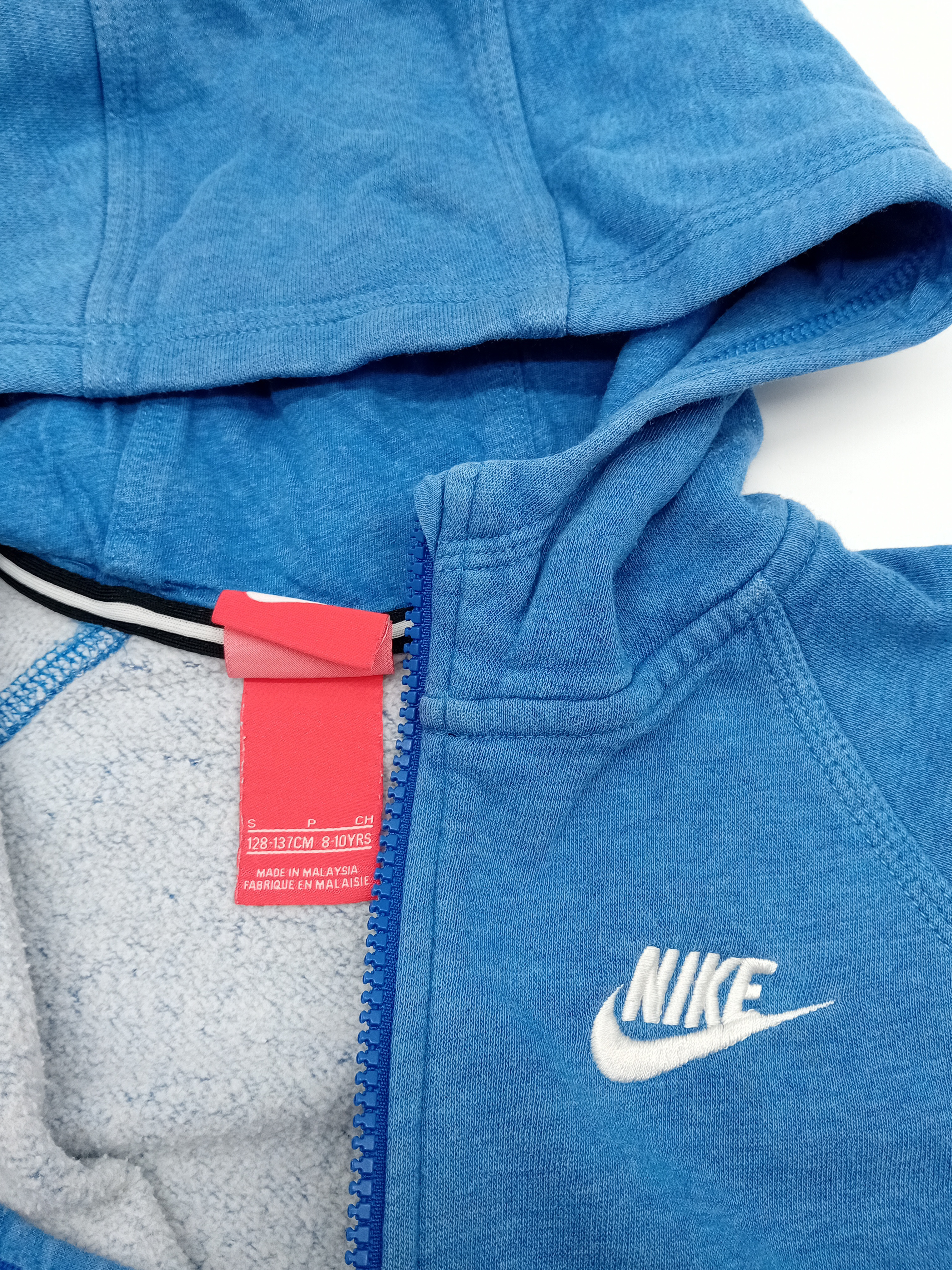 Sweat à Capuche Zipé Bleu Nike 8ans