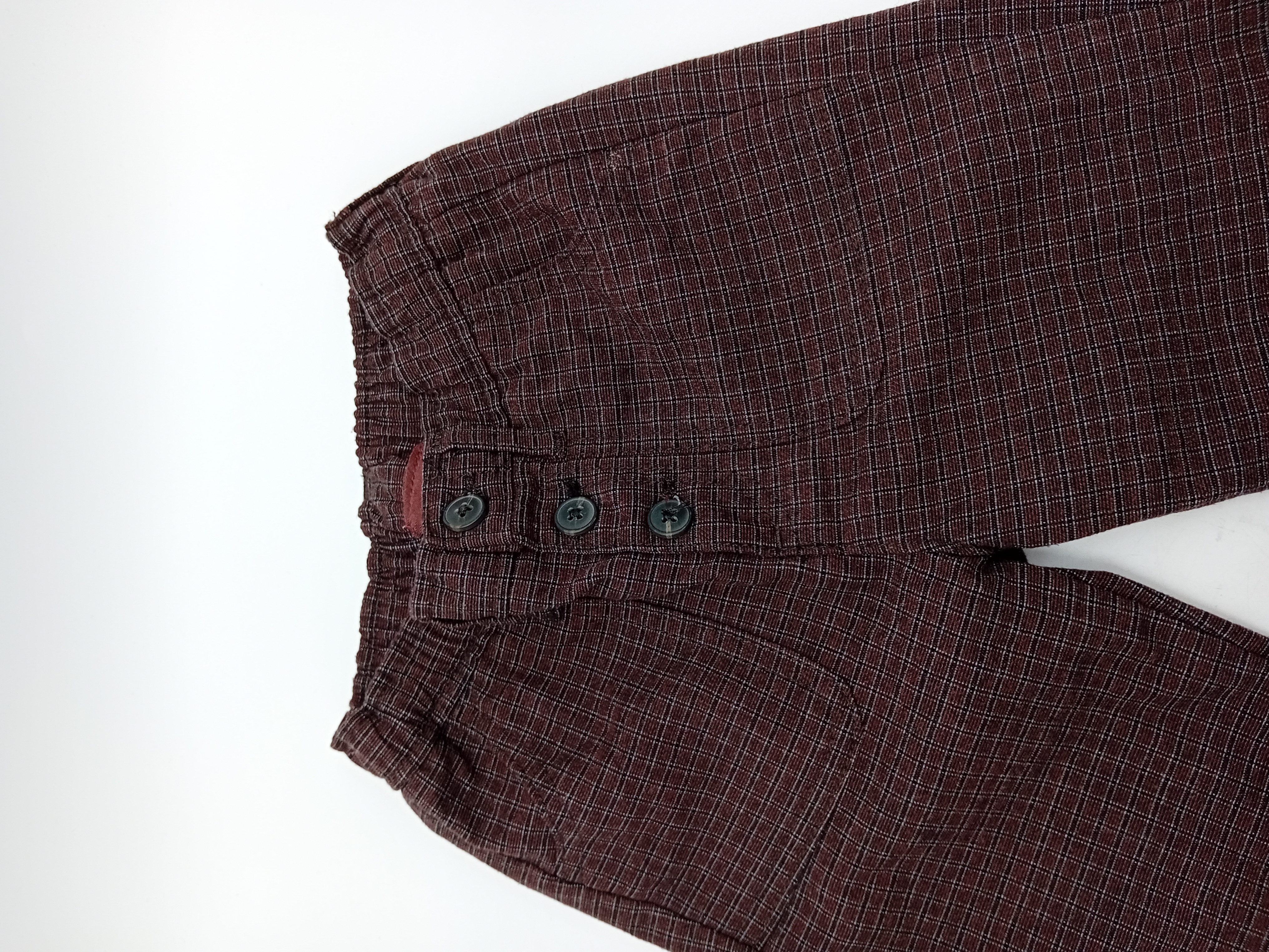 Pantalon À Carreaux Bordeaux Et Gris Zara