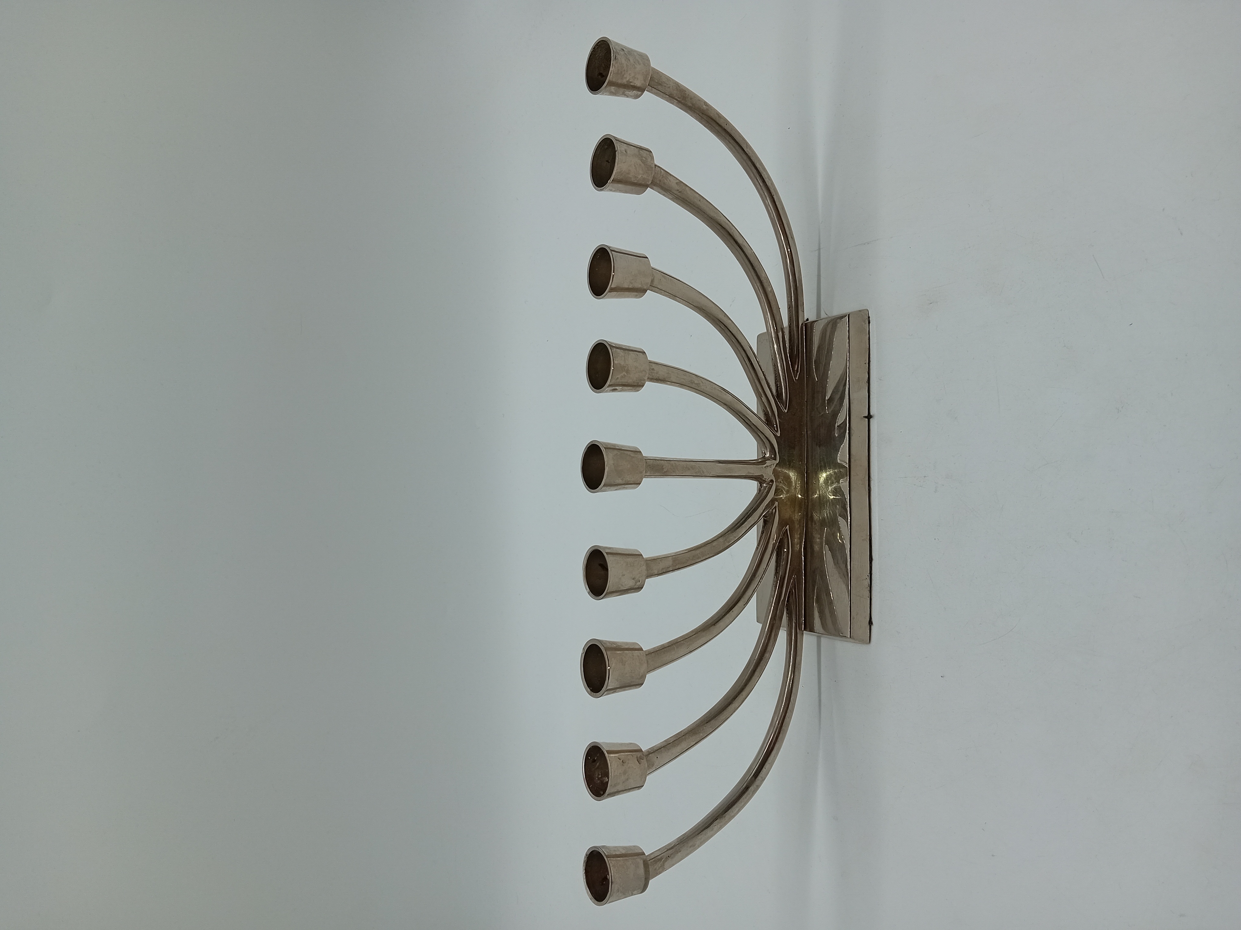 Chandelier Menorah Hanoucca Metal Argente