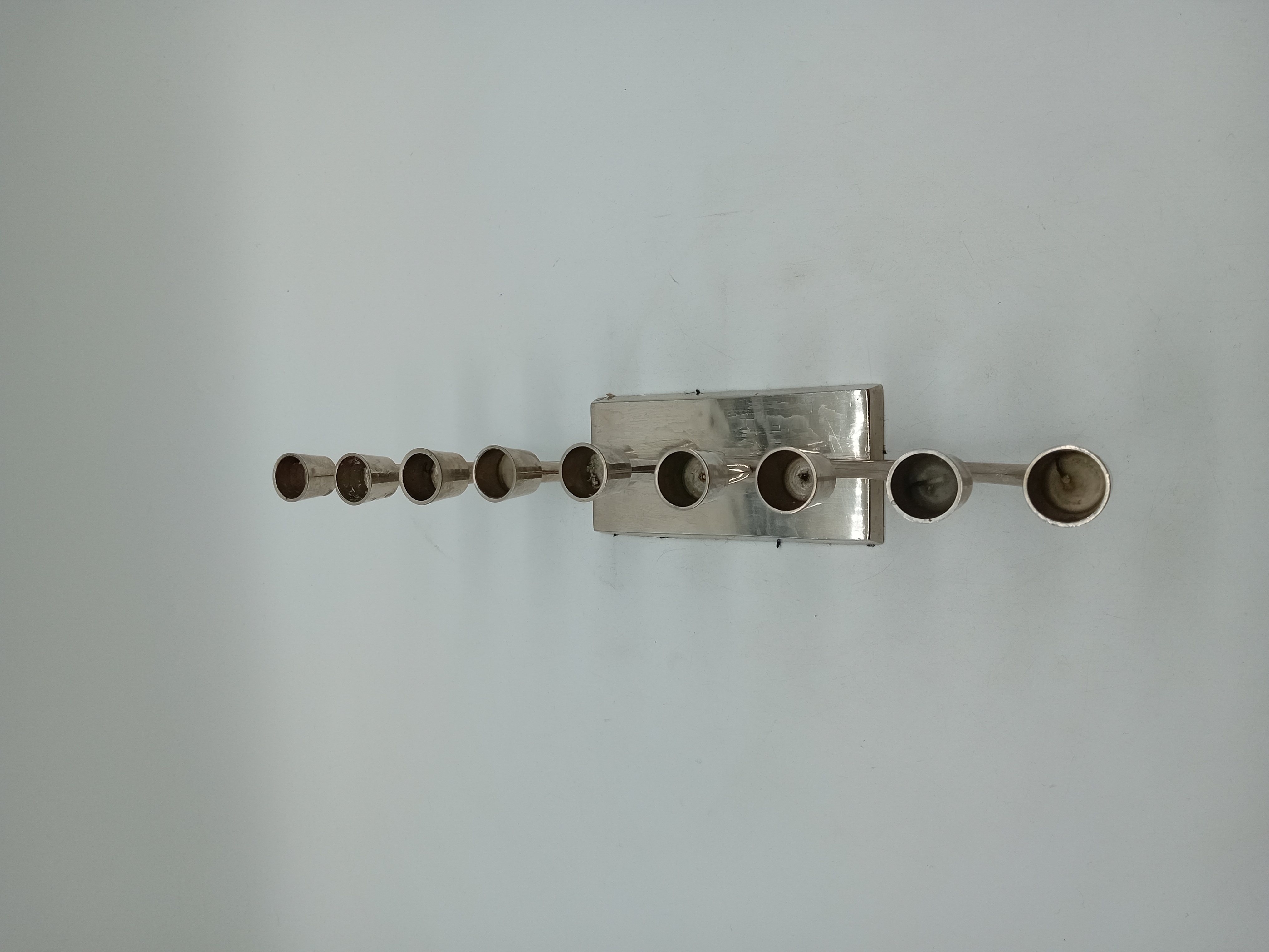 Chandelier Menorah Hanoucca Metal Argente